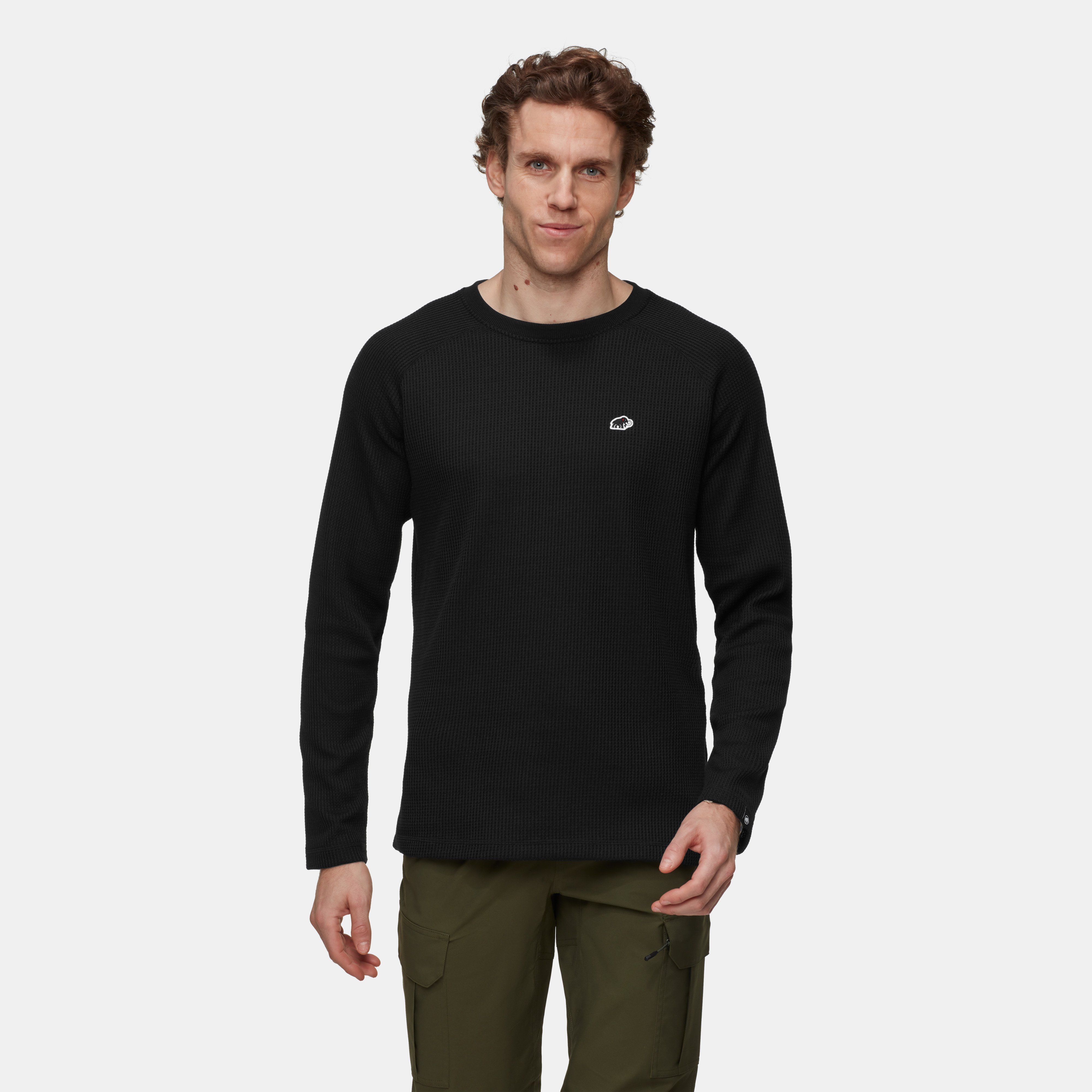 Mammut Waffle Longsleeve AF, black - Black