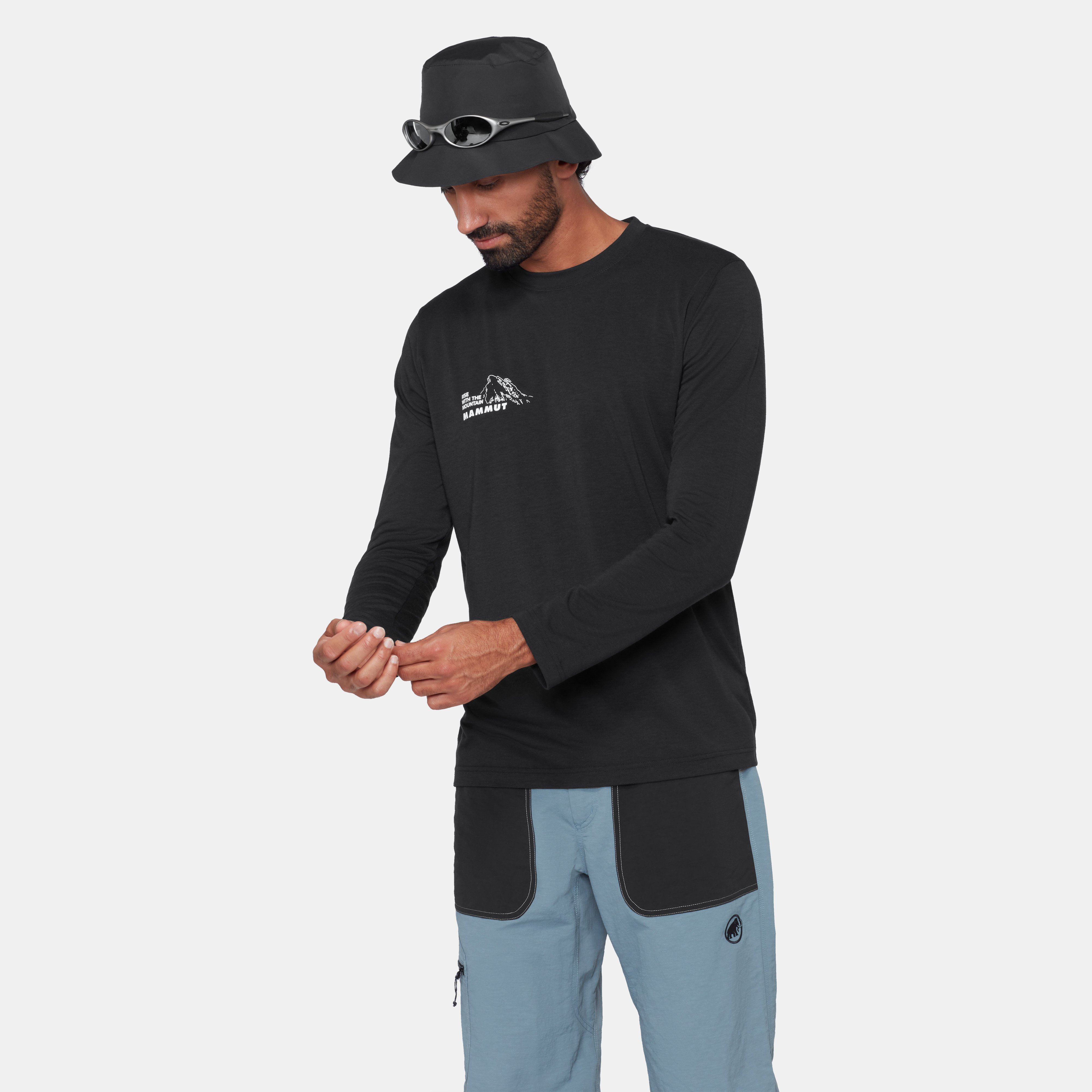 Mammut Mountain Longsleeve T-Shirt Men Bluemlisalphorn, black - Black