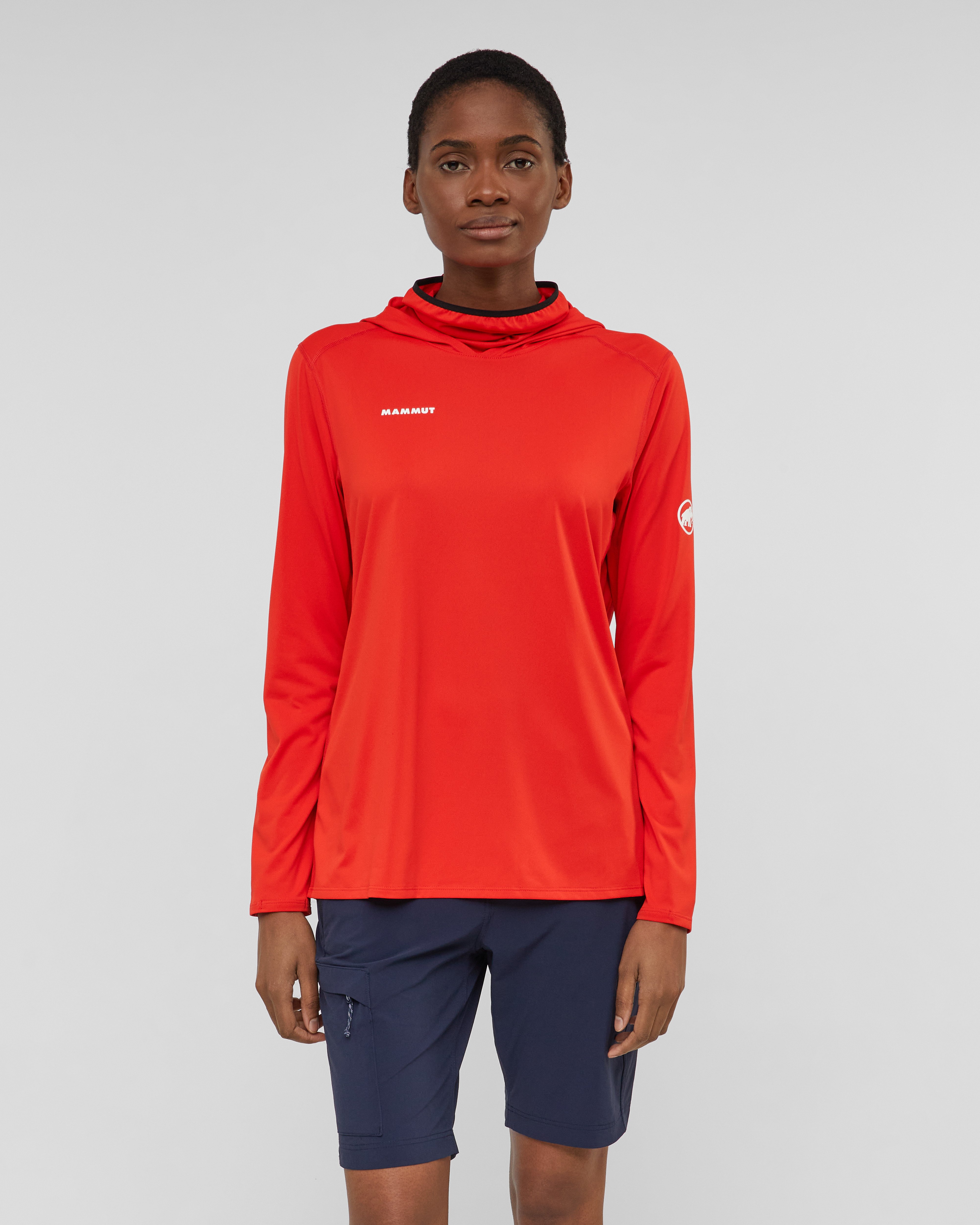 Mammut Mtn. Pro 2.0 Sun Hoody Women, mammut red - Mammut red - Model front view