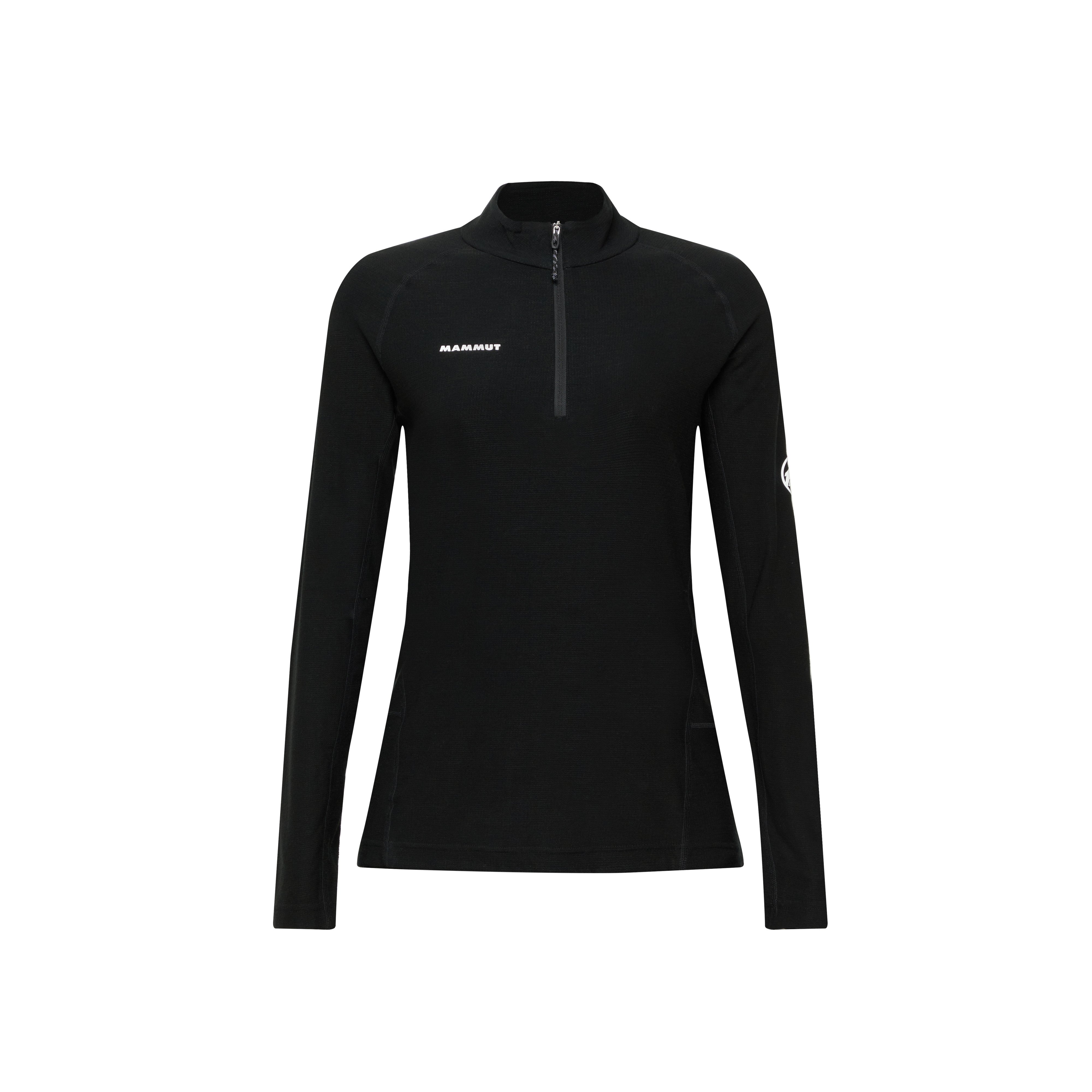Mammut Tree Wool Thermal FL Half Zip Longsleeve Women - Black/Paloja melange/Tschiel melange - Thumbnail