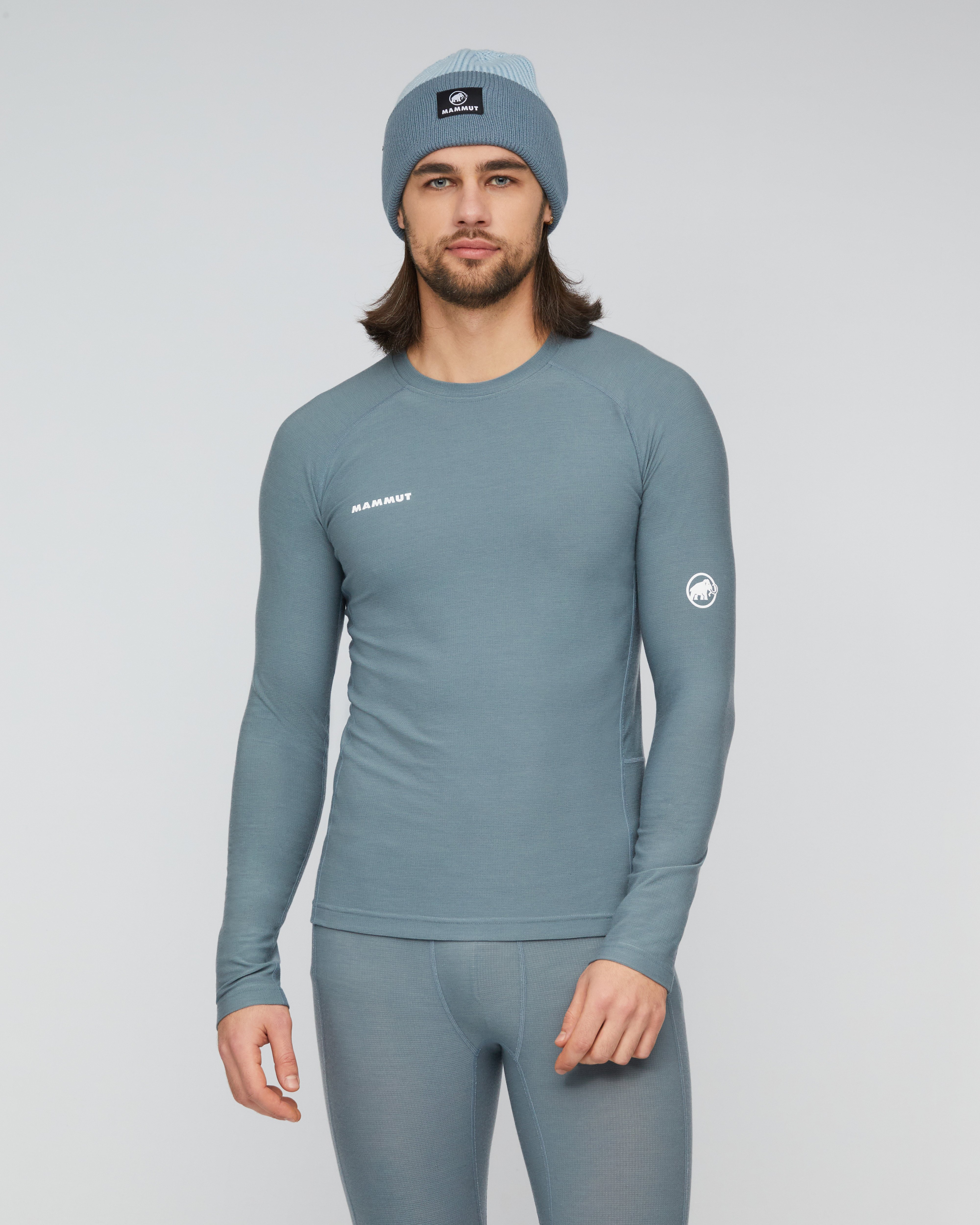 Mammut Tree Wool Thermal FL Longsleeve Men, strata - Strata - Model front view
