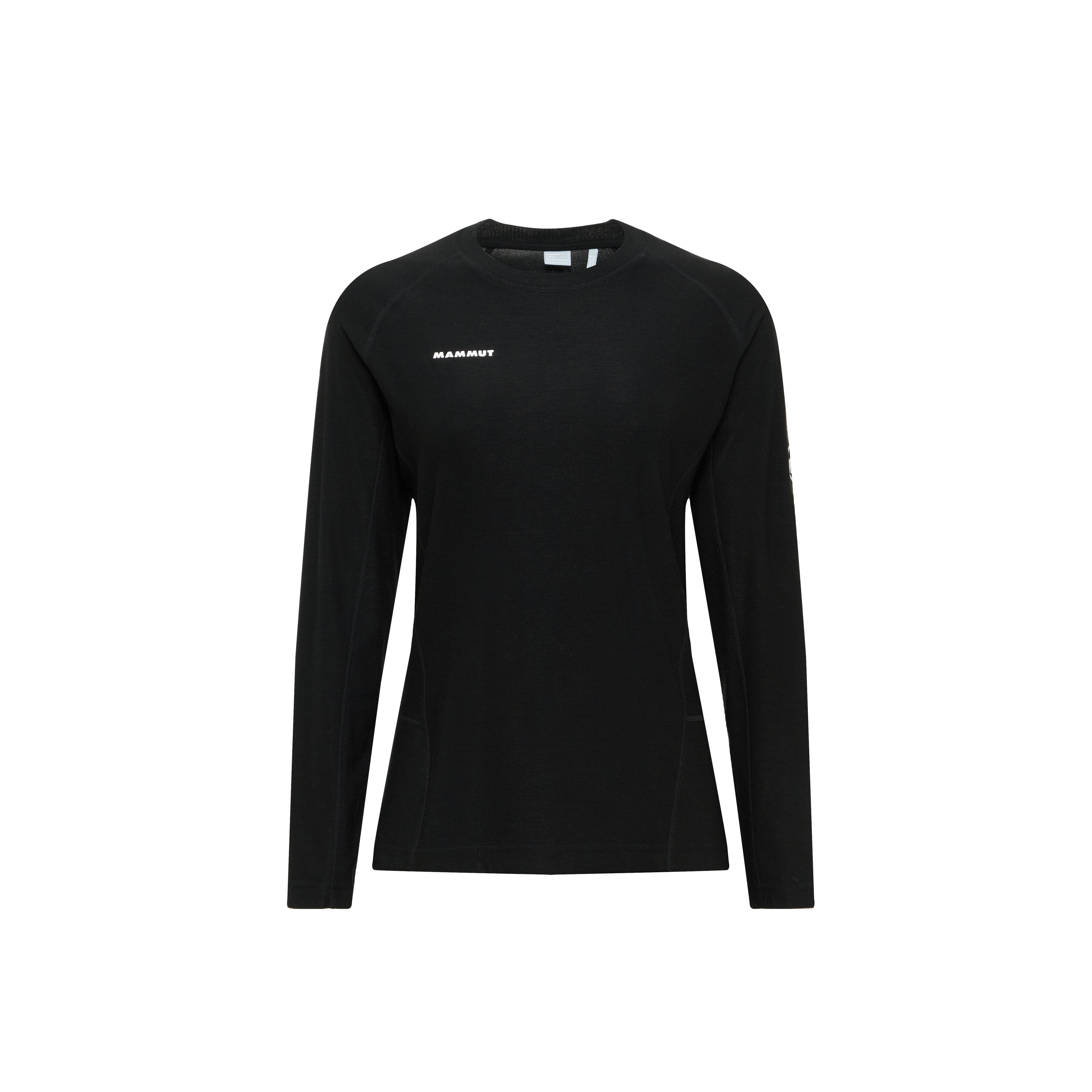 Mammut Tree Wool Thermal FL Longsleeve Women - Black/Paloja melange/Tschiel melange - Thumbnail