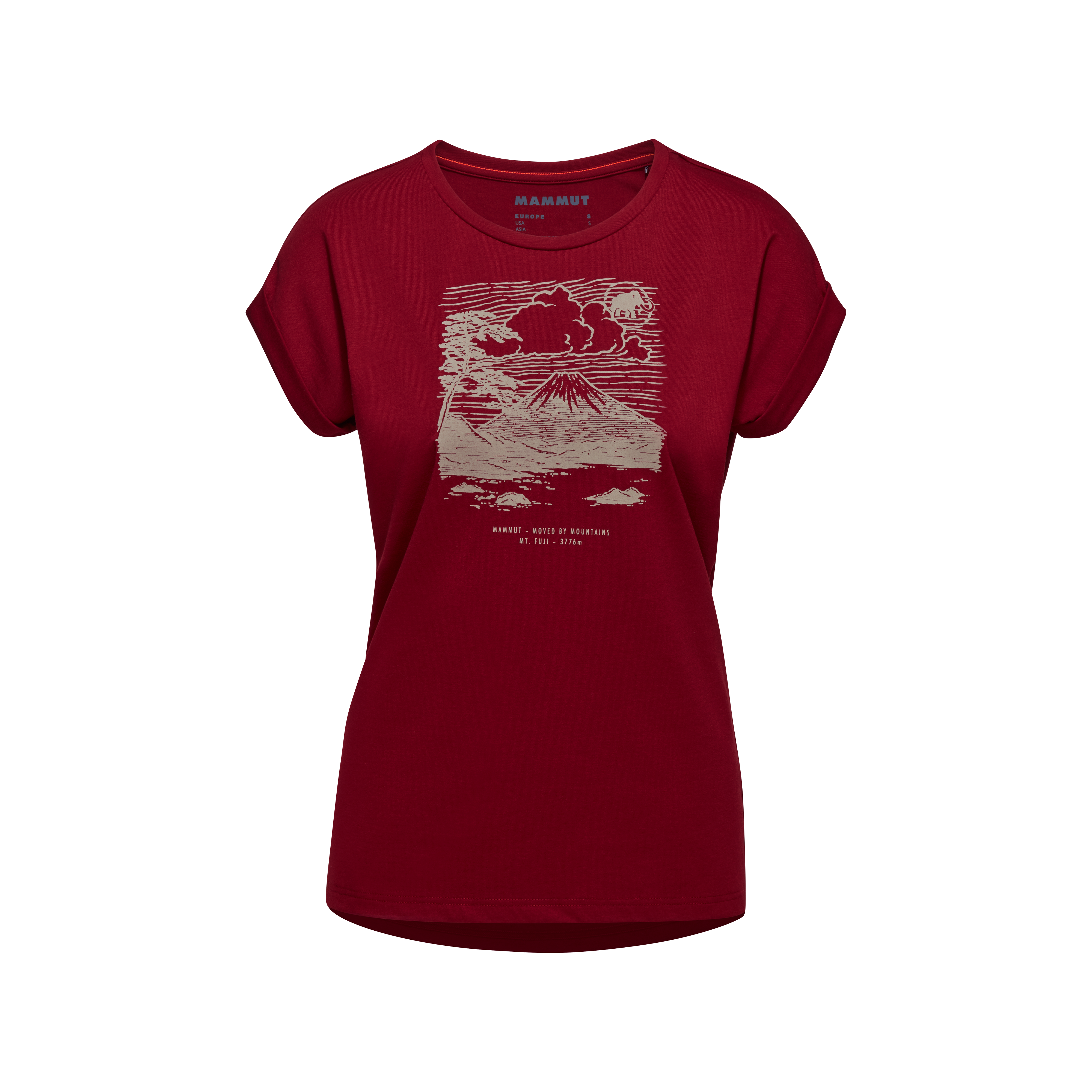 Mountain T-Shirt Women Fujiyama, blood red thumbnail