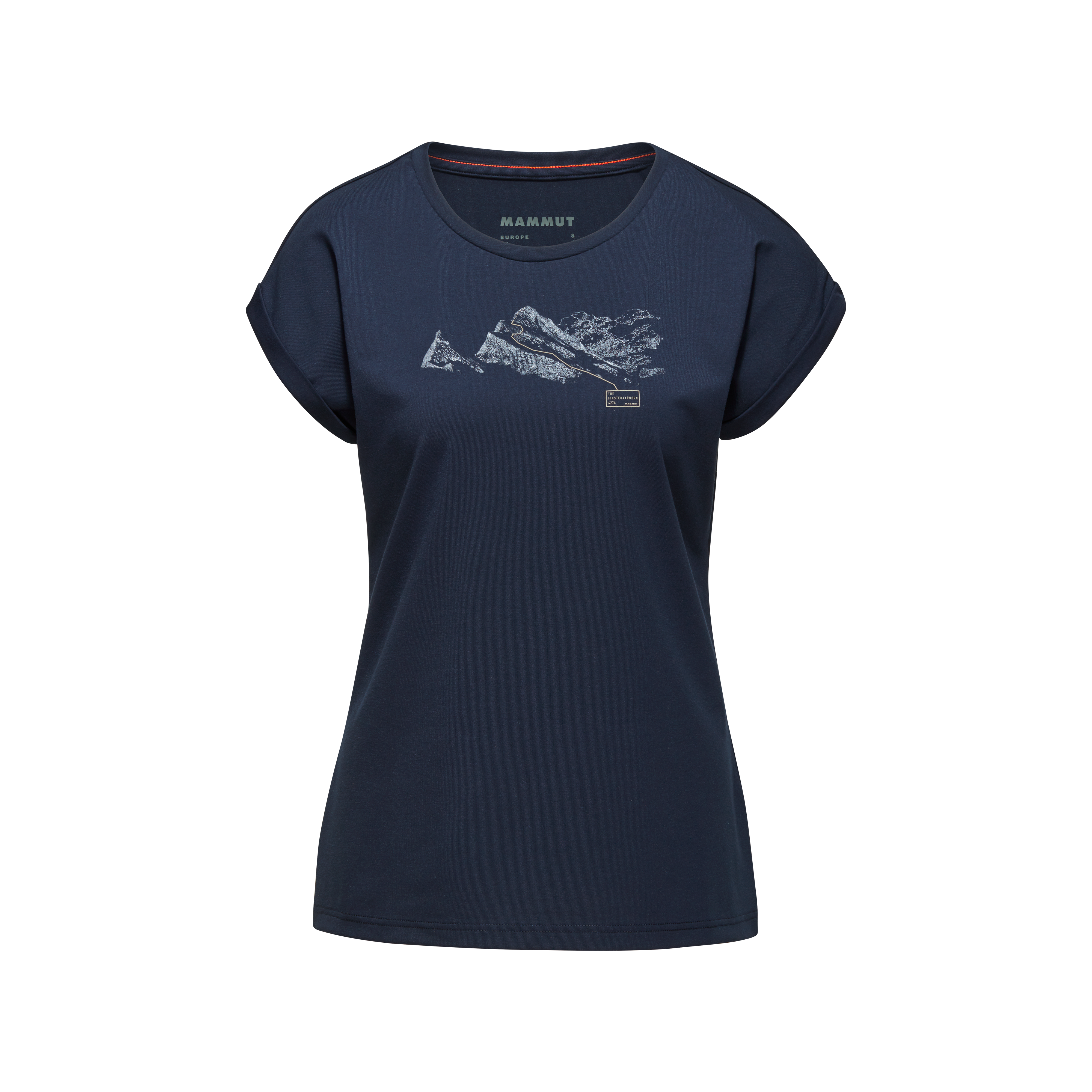 Mountain T-Shirt Women Finsteraarhorn, marine thumbnail