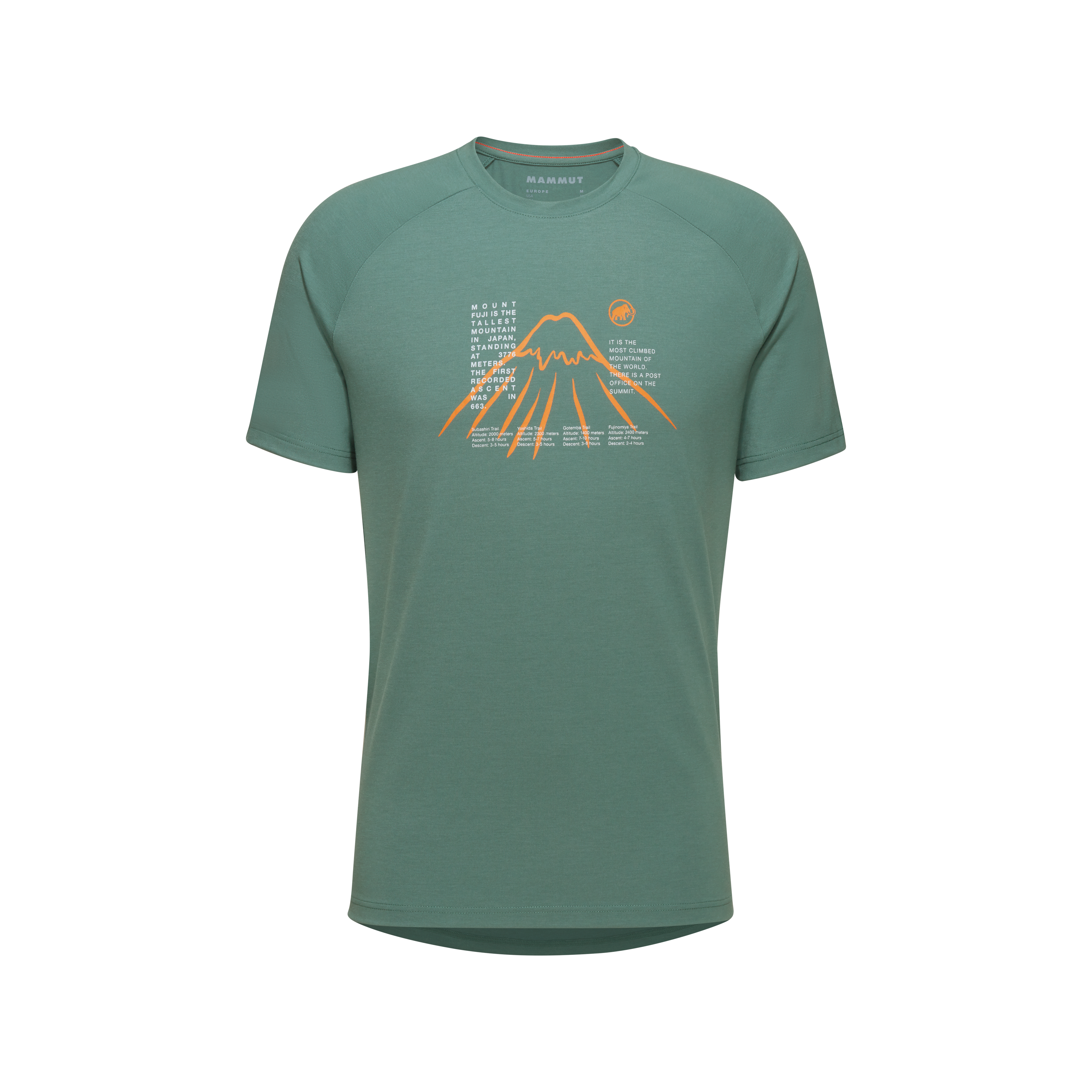 Mountain T-Shirt Men Fujiyama, dark jade thumbnail