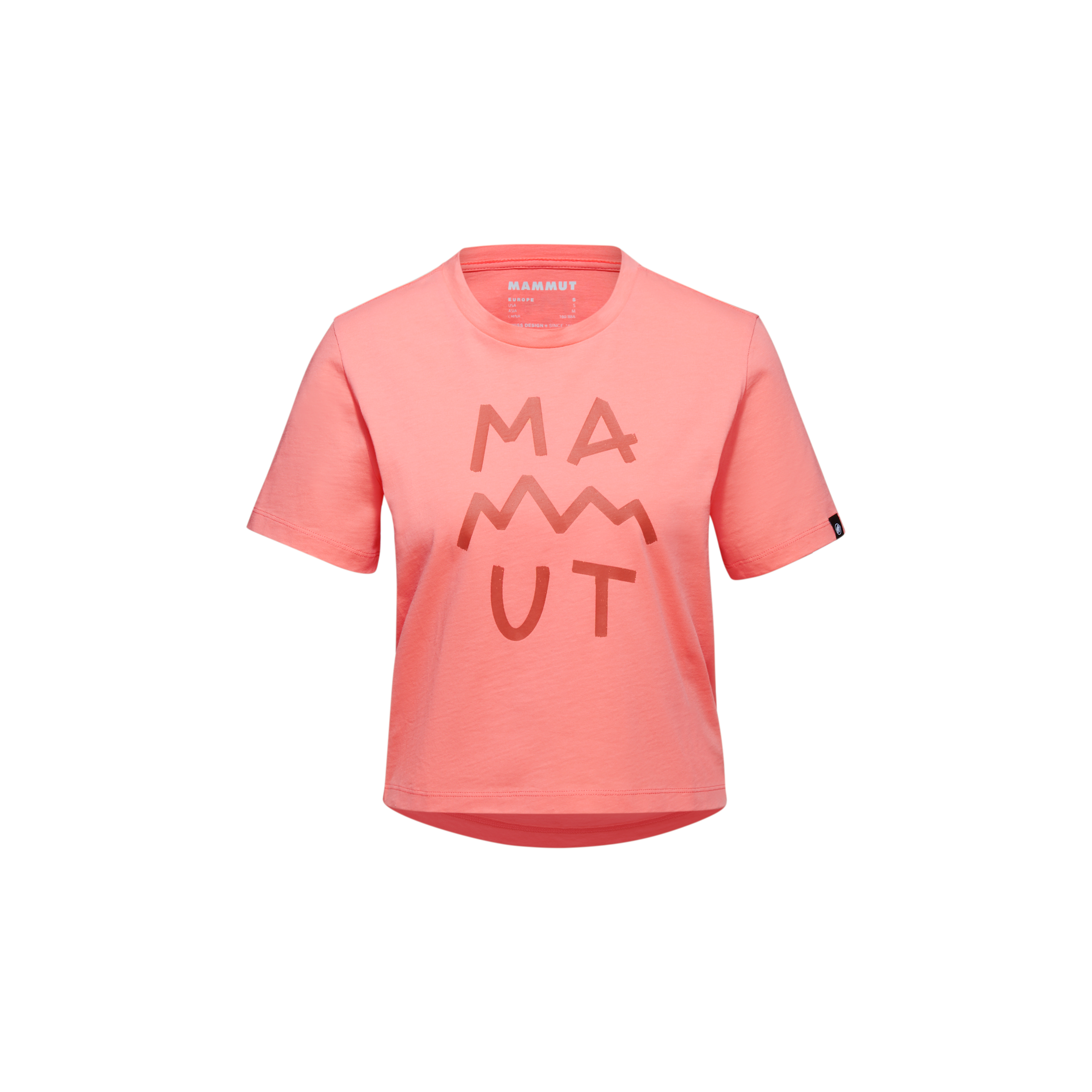 Massone T-Shirt Cropped Women Lettering - salmon, XS thumbnail