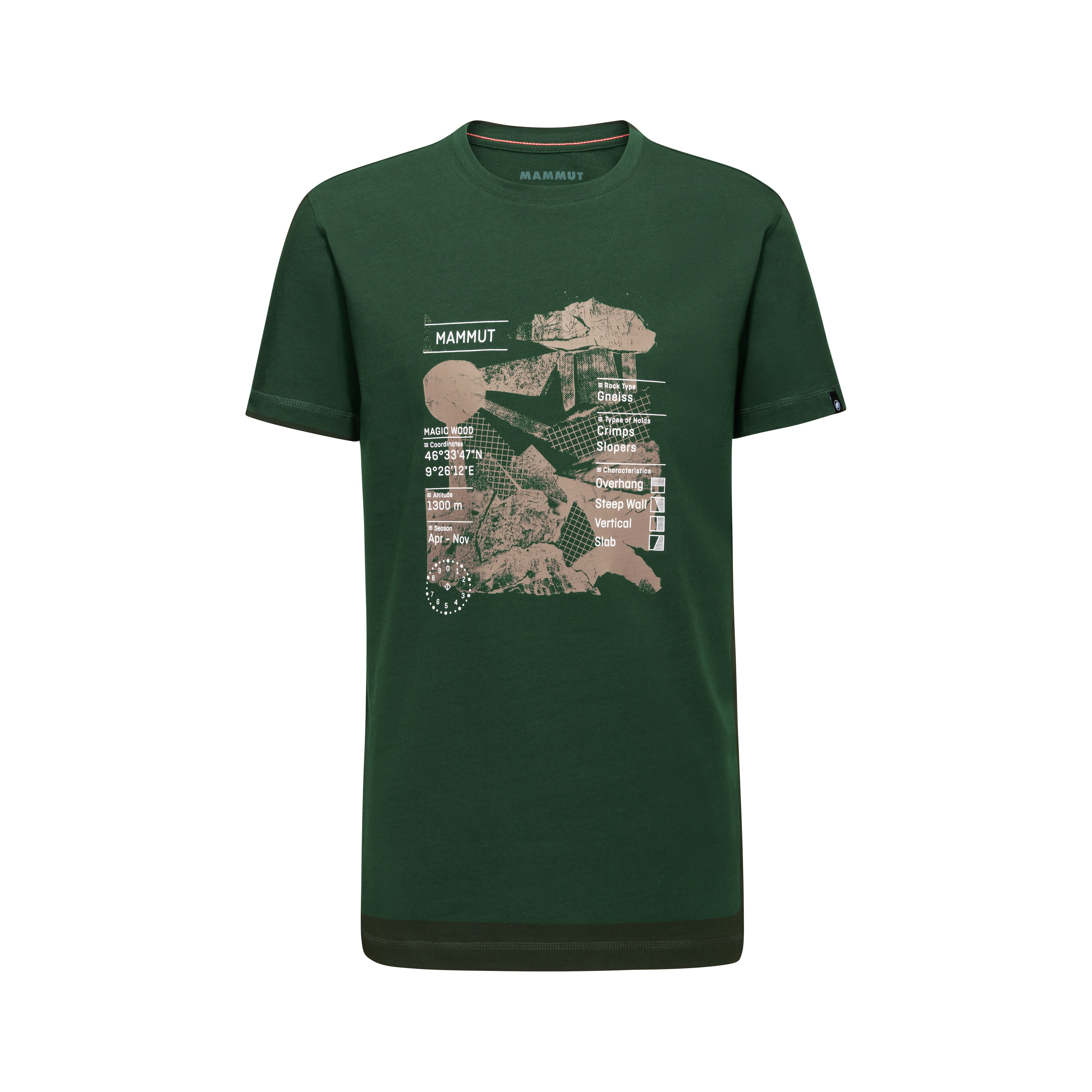 Mammut Massone T-Shirt Men Rocks - Black/Savannah/Woods - Thumbnail