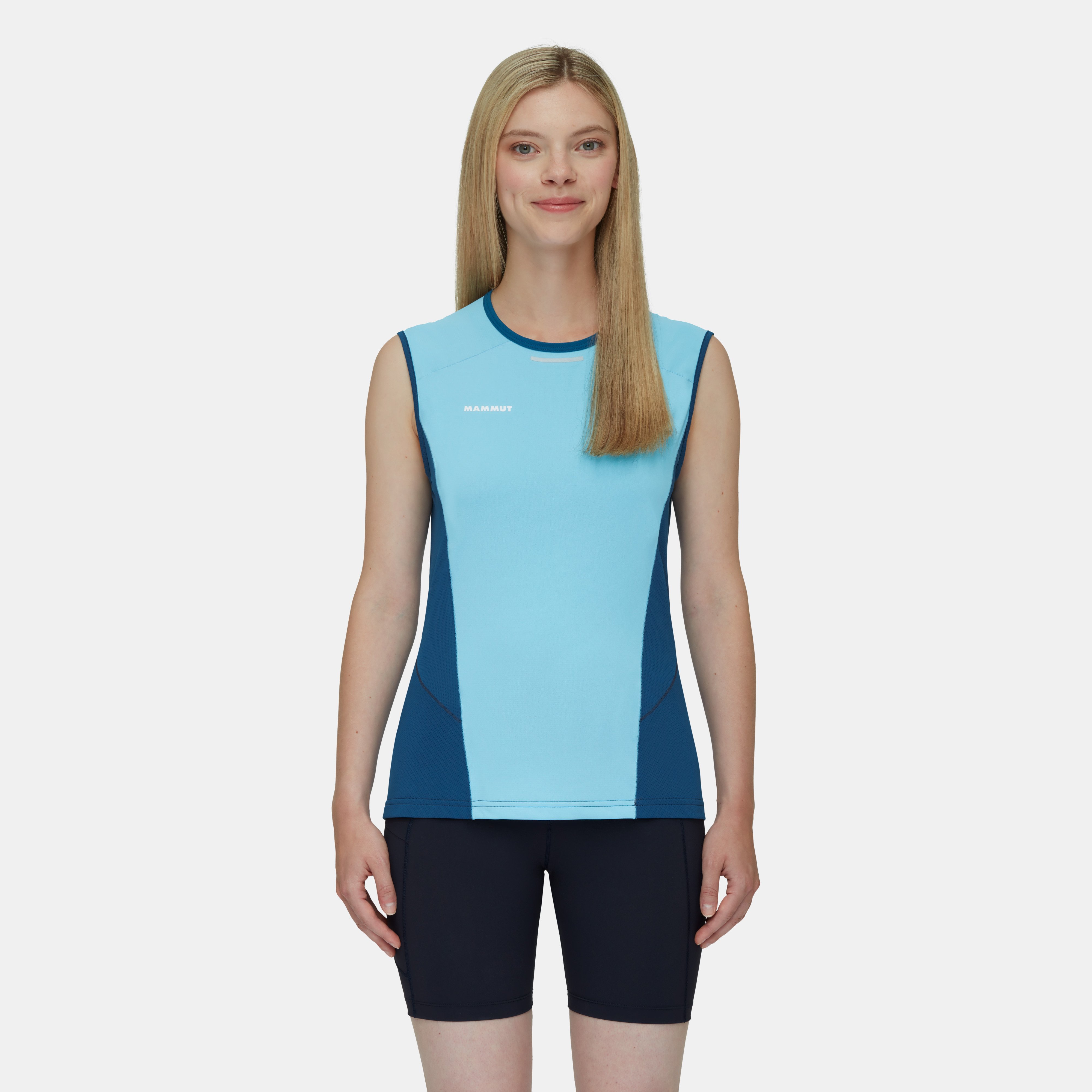 Mammut Aenergy FL Cap Sleeve Top Women - temp, cool blue-deep ice - Cool blue-deep ice