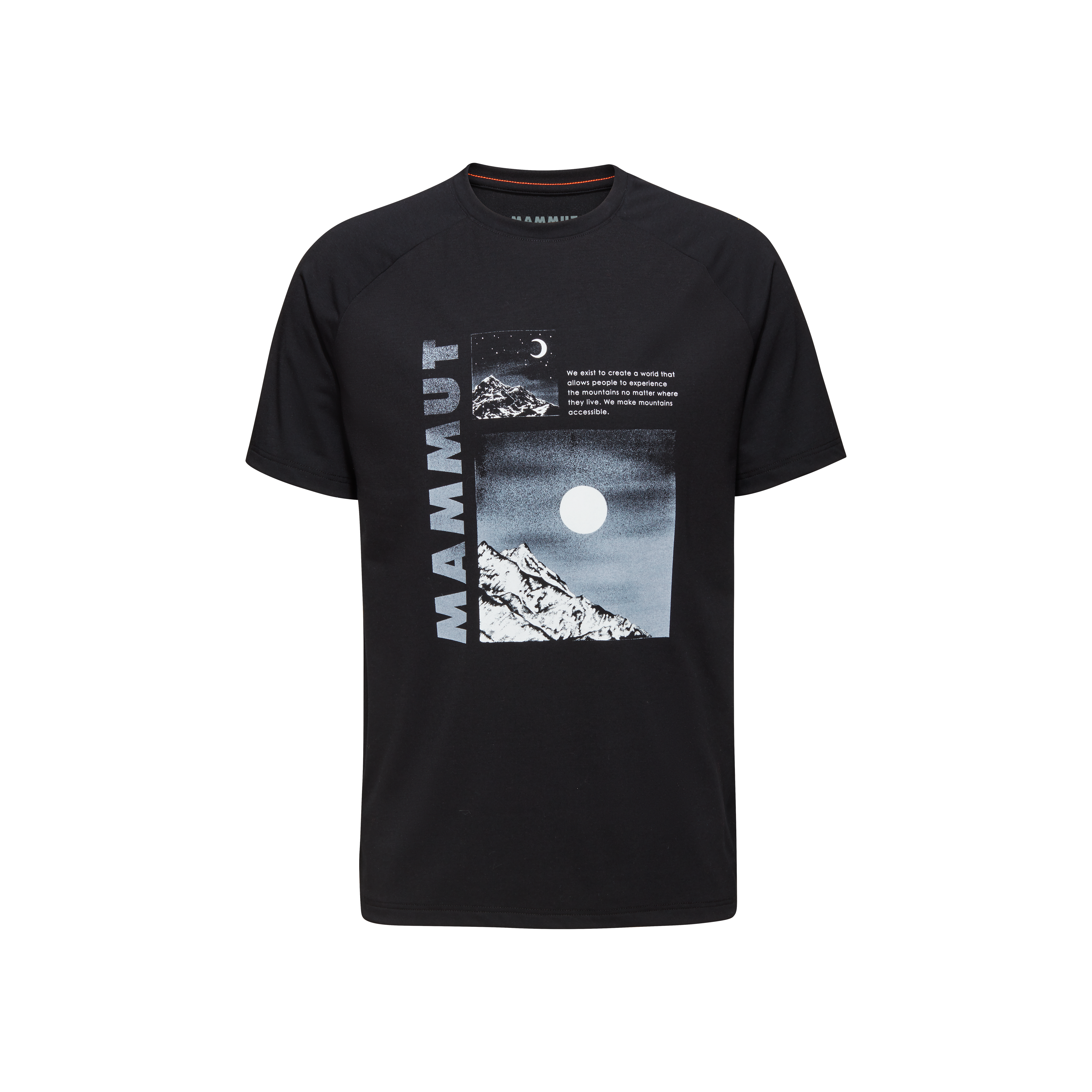 Mountain T-Shirt Men Day and Night, black thumbnail