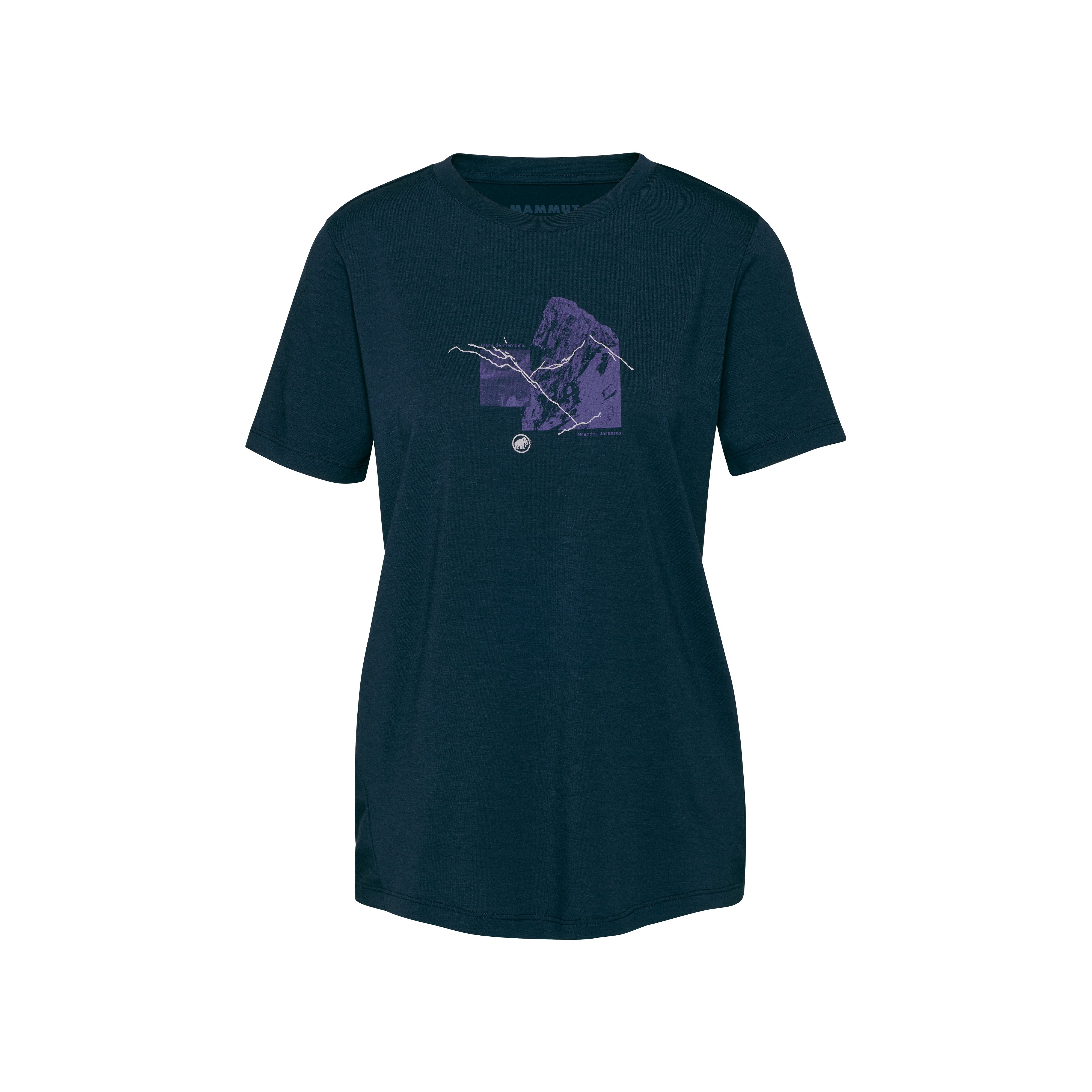 Mammut Mountain T-Shirt Women 4208m - Black/White/Marine/Aurora - Thumbnail