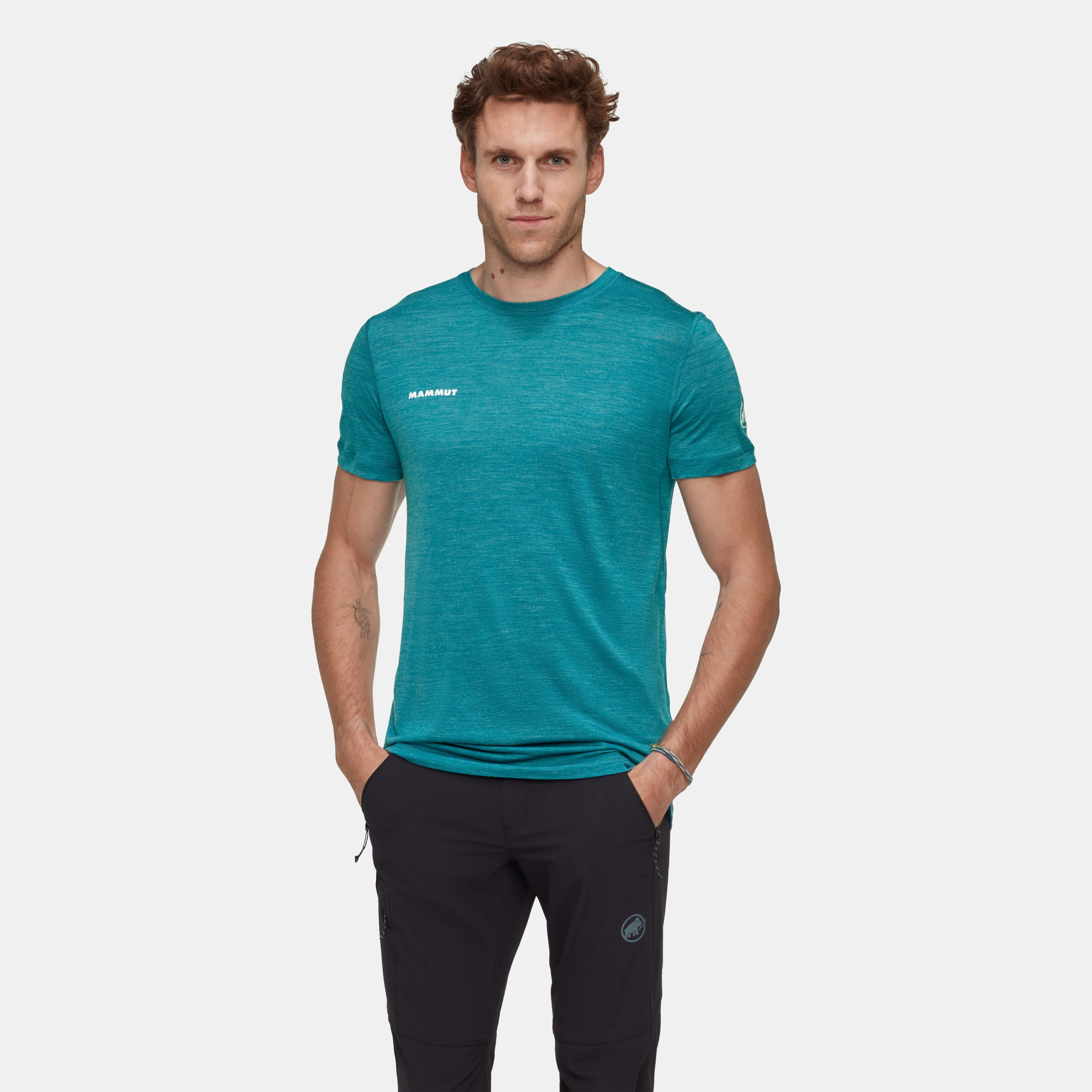 Mammut Tree Wool FL T-Shirt Men, deep teal melange - Deep teal melange