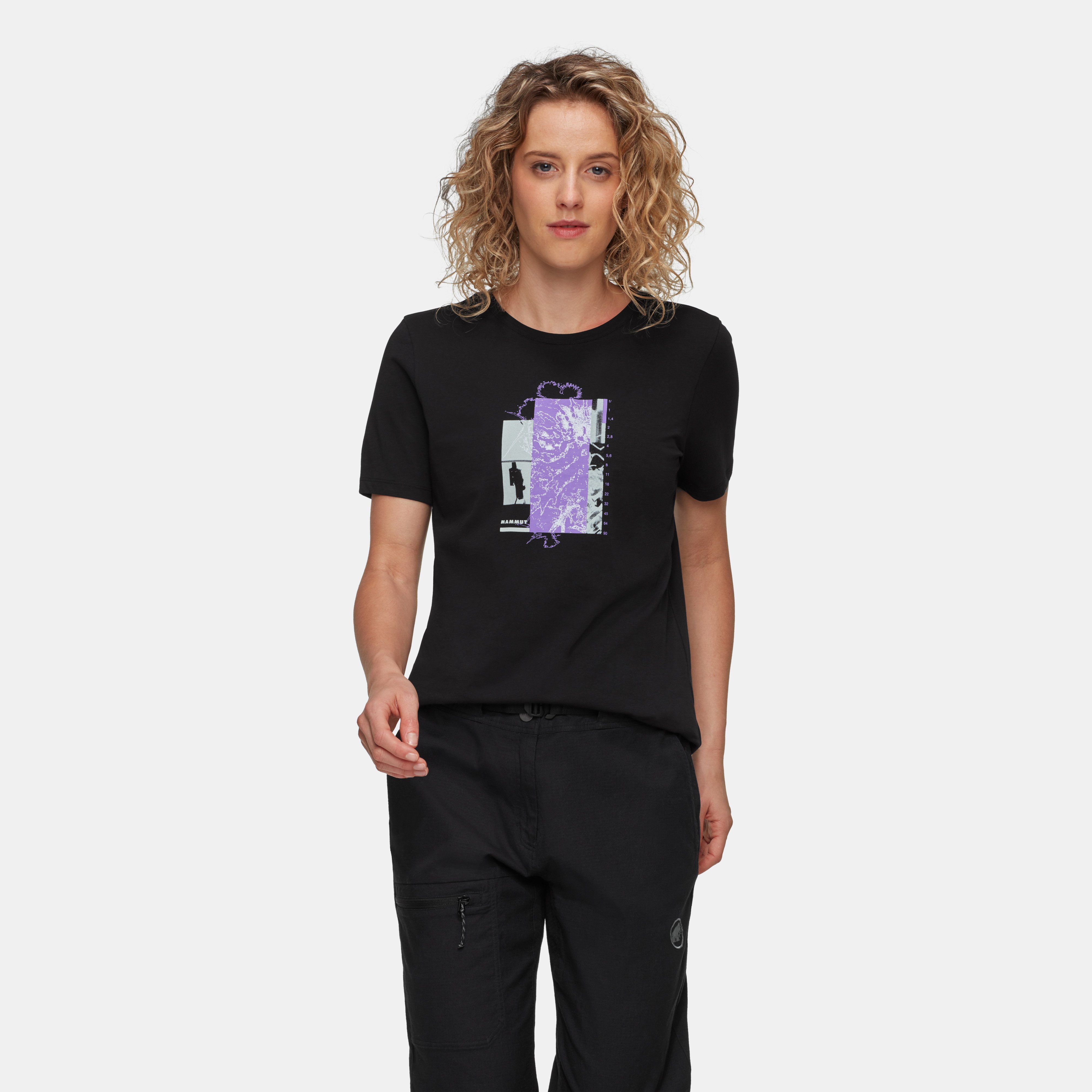 Mammut Mammut Core T-Shirt Women Alpine Flower, black - Black