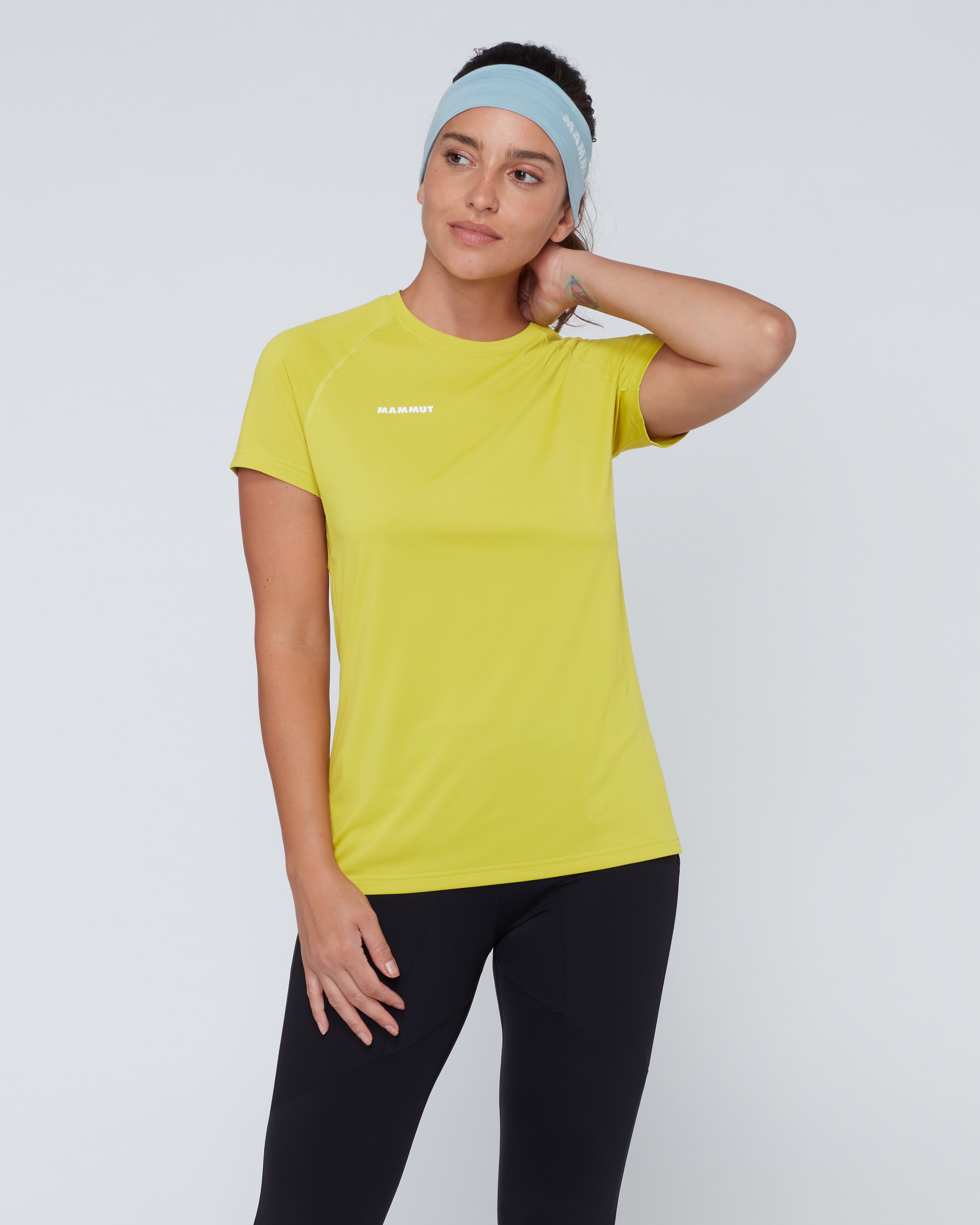 Mammut Ducan FL T-Shirt Women, acacia - Acacia - Model front view