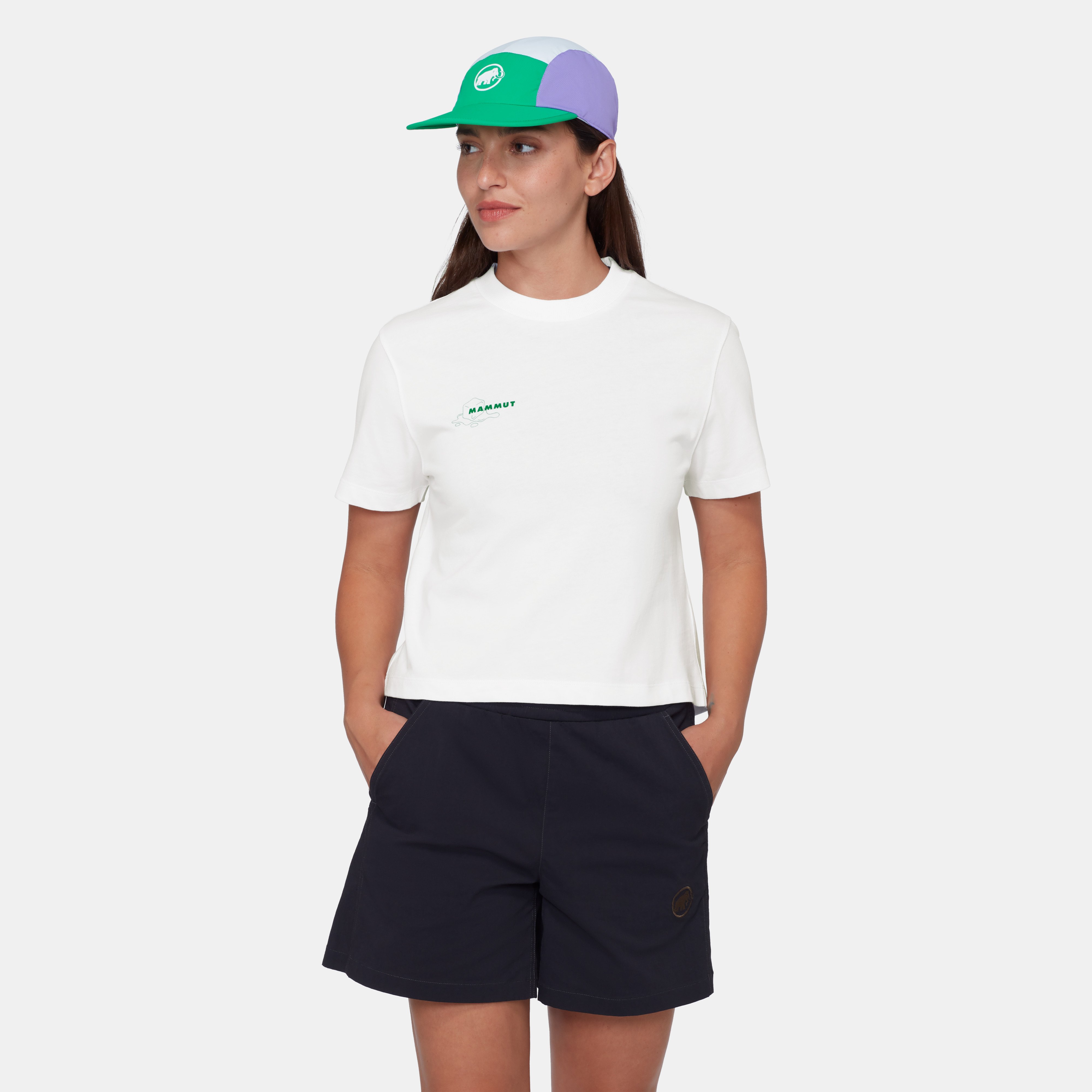 Mammut Mammut Base Cropped T-Shirt Women Glacier, white - White