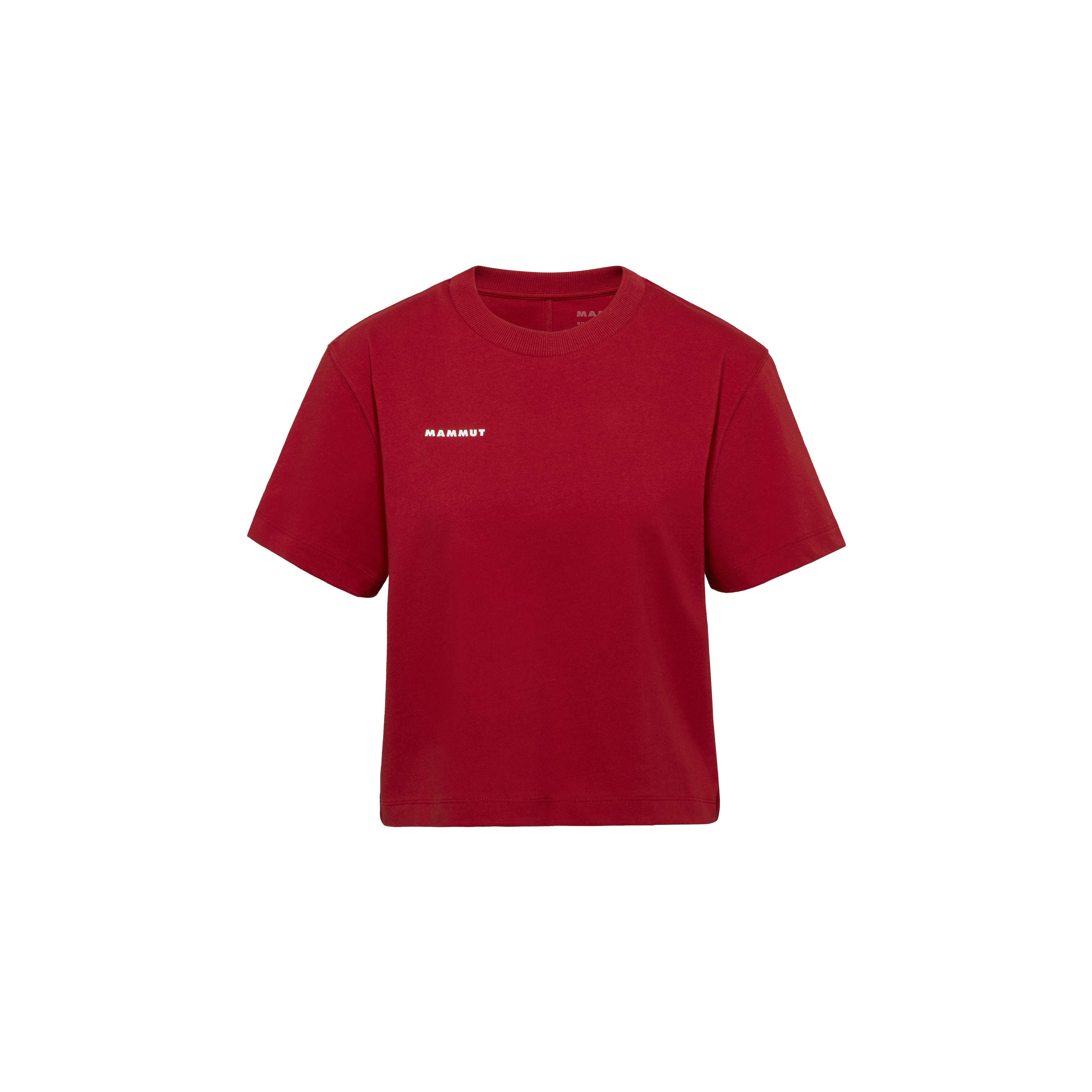 Mammut Mammut Base Cropped T-Shirt Women Mini Logo, dark mammut red - Dark mammut red - Thumbnail