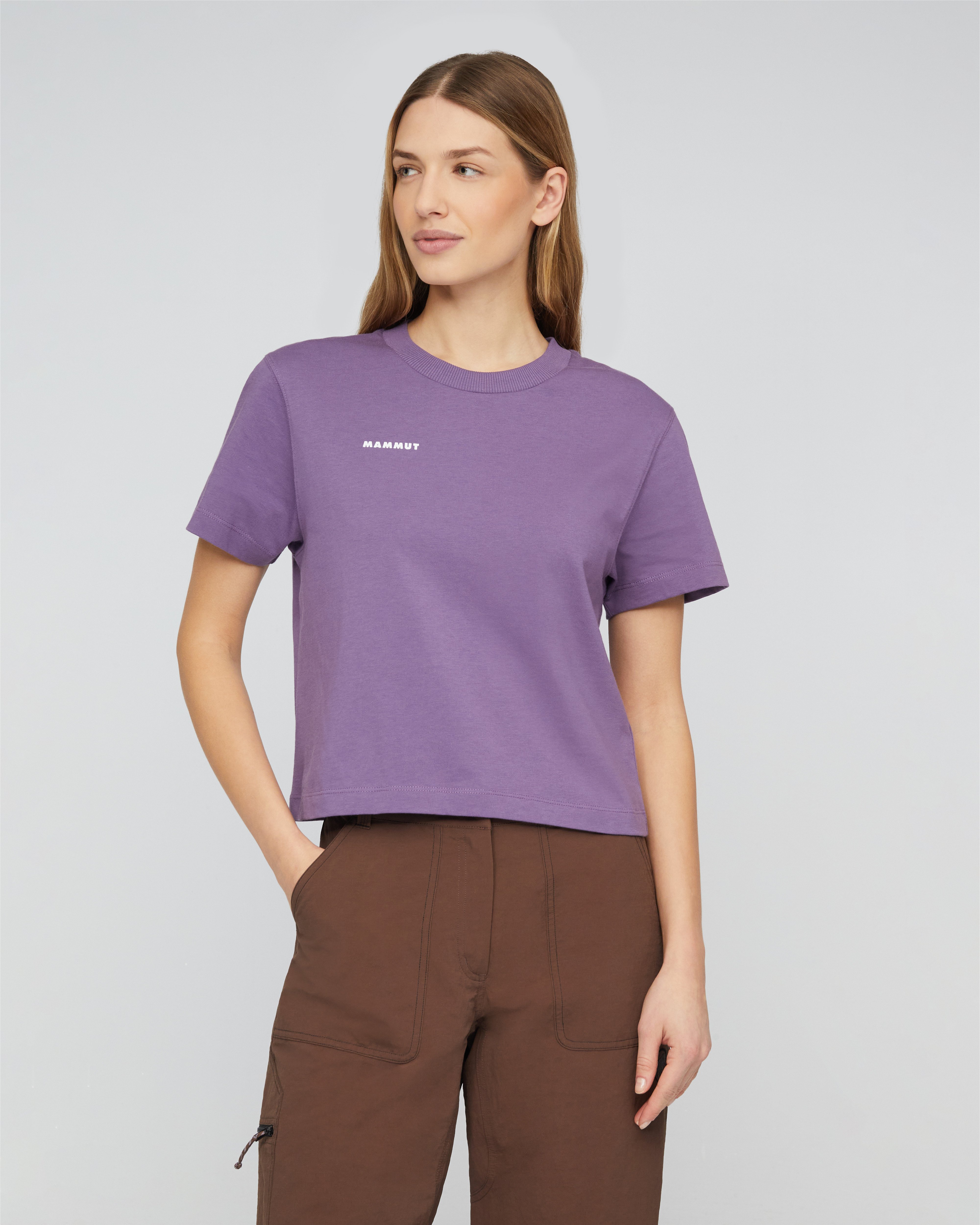 Mammut Mammut Base Cropped T-Shirt Women Mini Logo, paloja - Paloja - Model front view