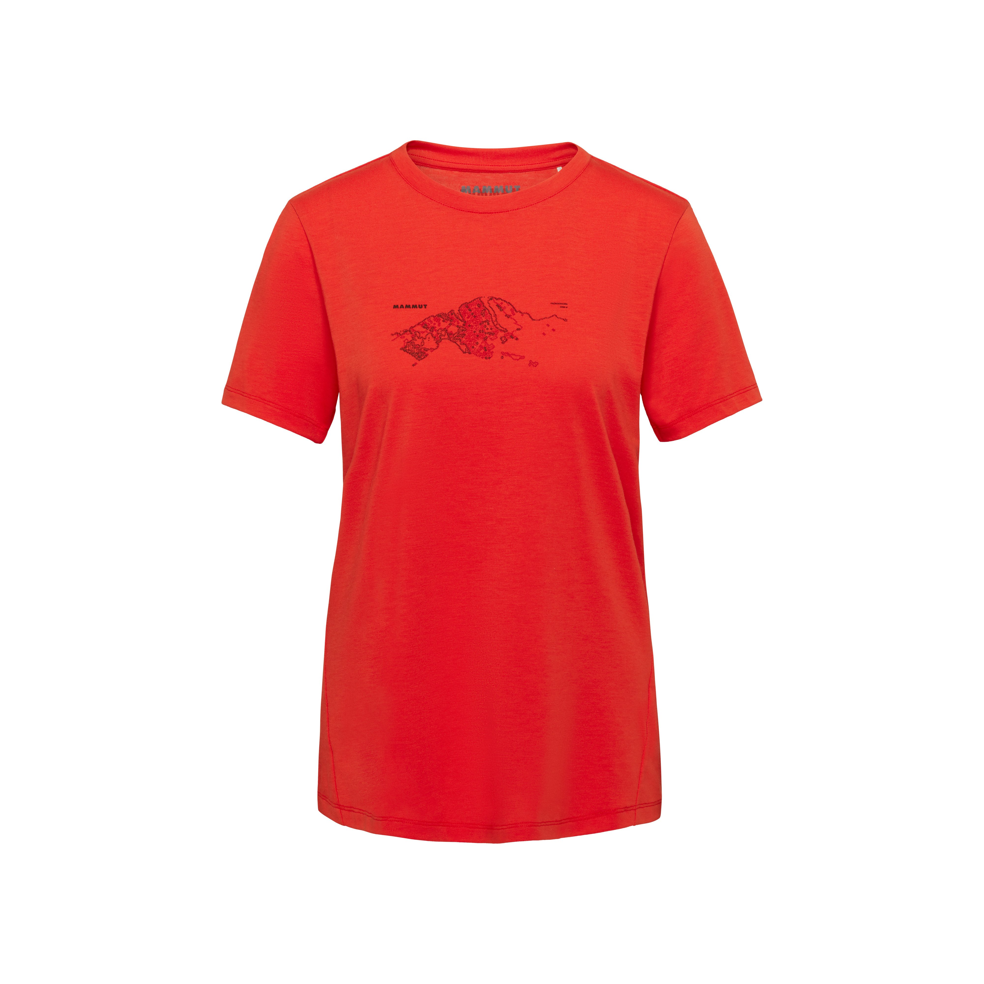 Mammut Mountain T-Shirt Women Fruendenhorn - Black/Holunder/Mammut red/Paloja/Nebla/Tschiel - Thumbnail