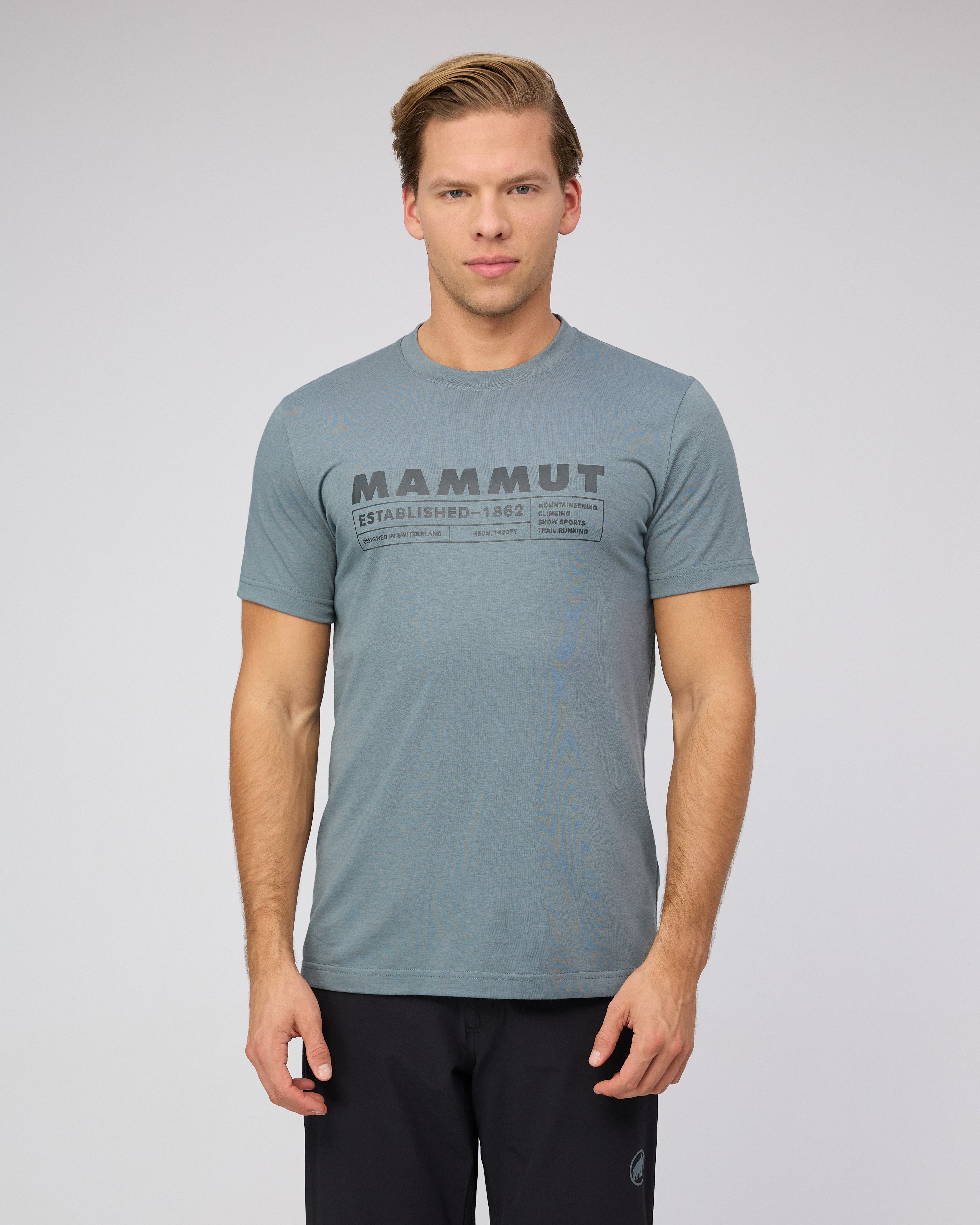 Mammut Trovat T-Shirt Men Logo, strata - Strata - Model front view