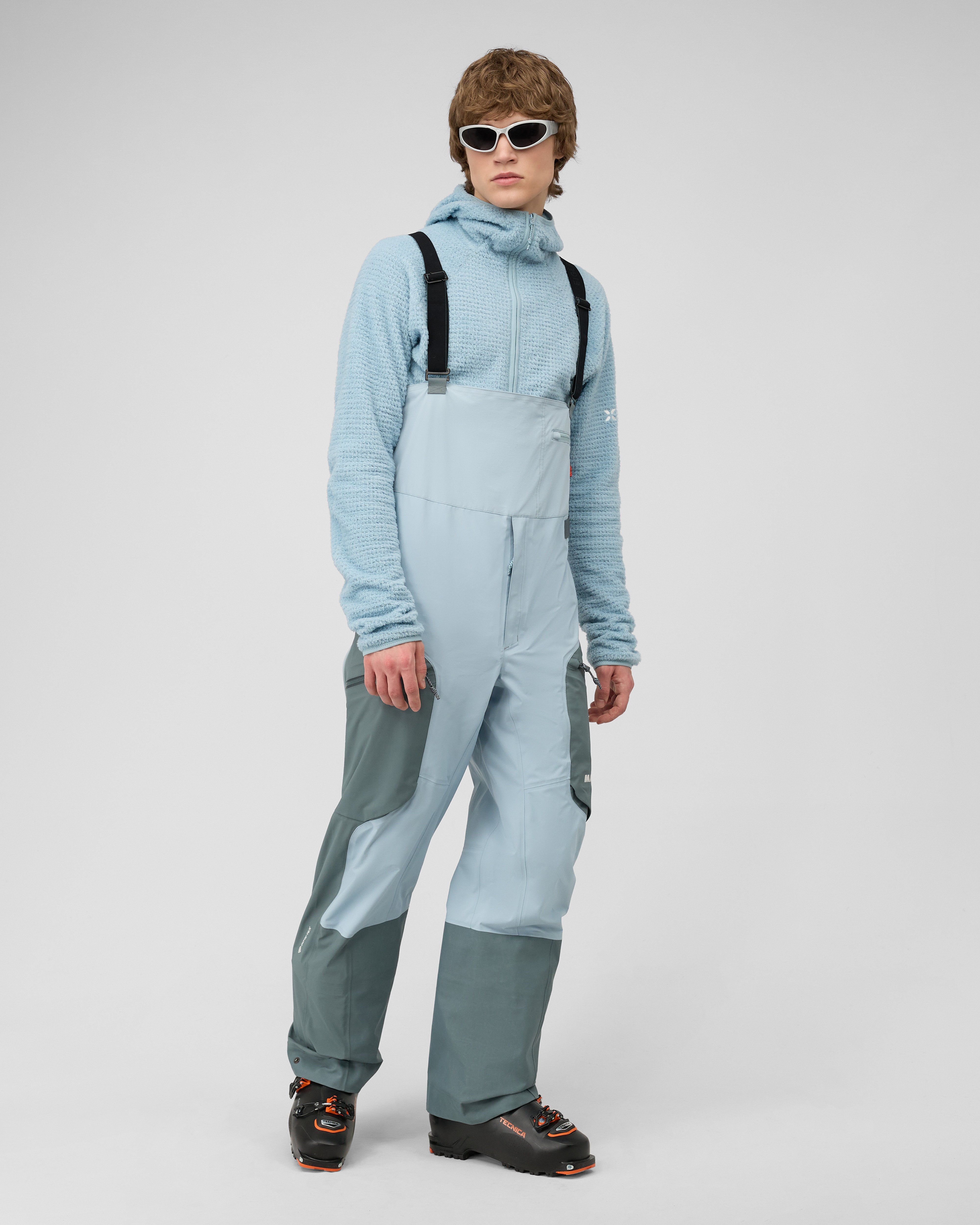 Mammut Eiger Free Advanced HS Bib Pants Men, nebla-strata - Nebla-strata - Model front view