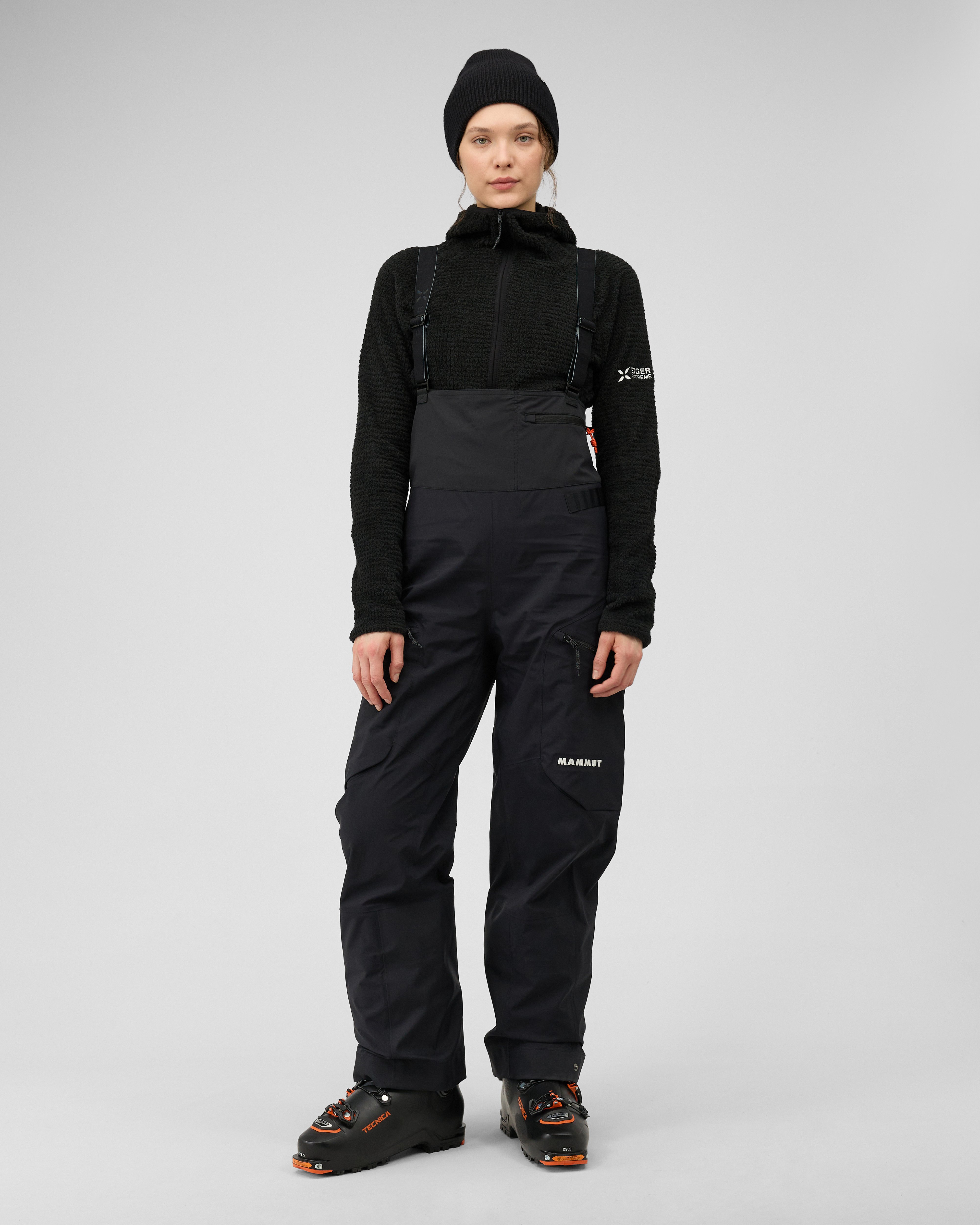 Mammut Eiger Free Advanced HS Bib Pants Women, black - Black - Model front view