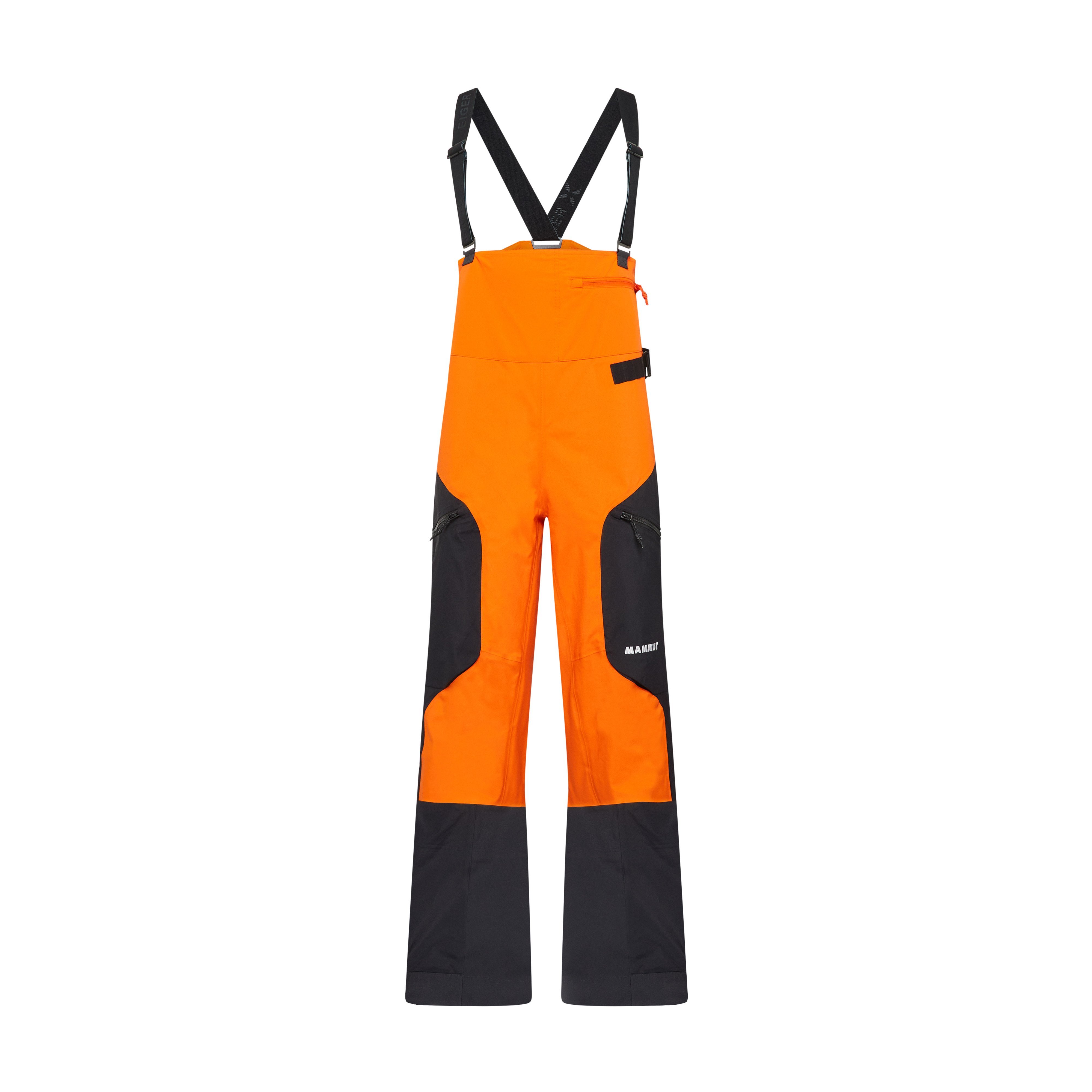 Mammut Eiger Free Advanced HS Bib Pants Women - Black/Eiger orange-black/Muntan-baselgia/Nebla-strata - Thumbnail