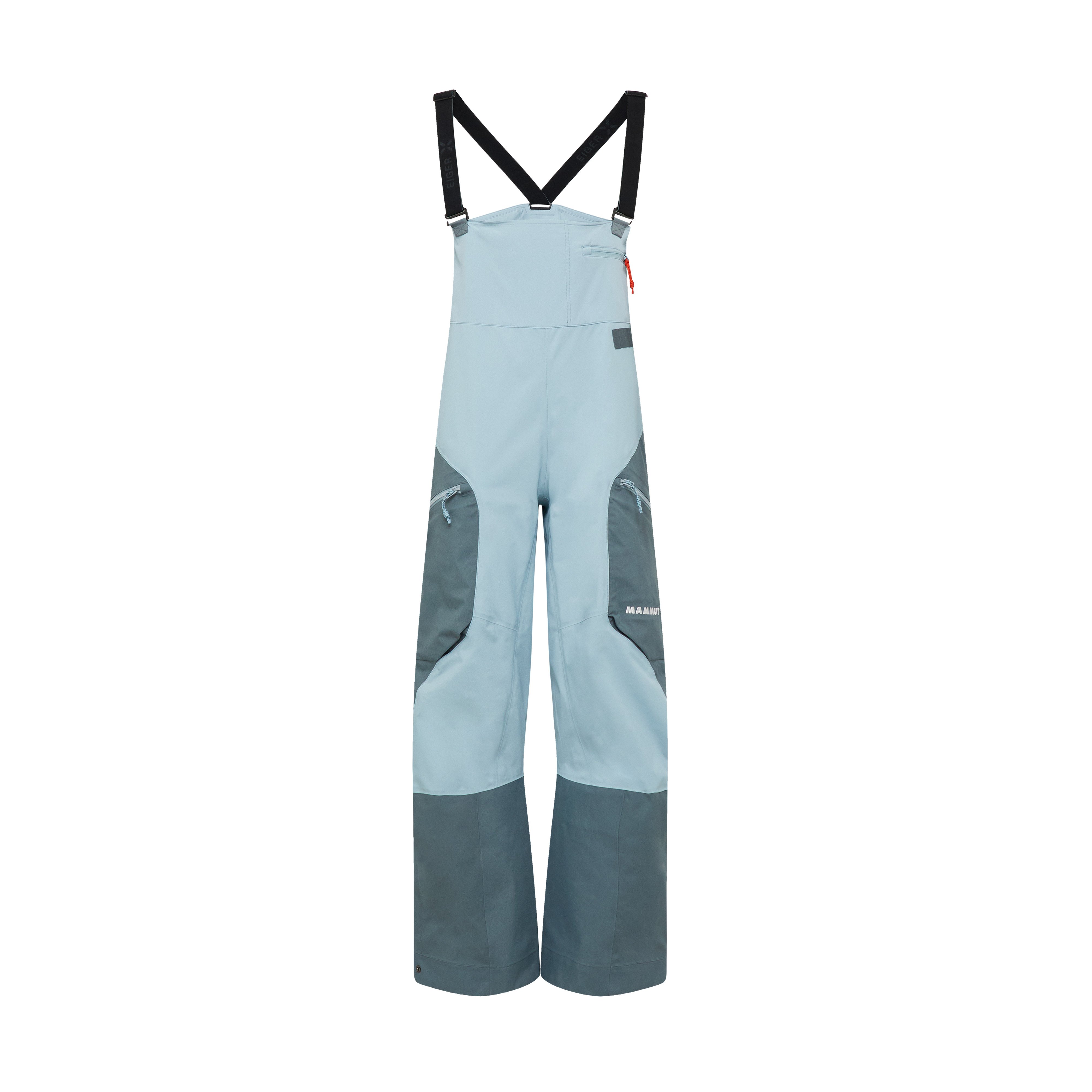 Mammut Eiger Free Advanced HS Bib Pants Women - Black/Eiger orange-black/Muntan-baselgia/Nebla-strata - Thumbnail