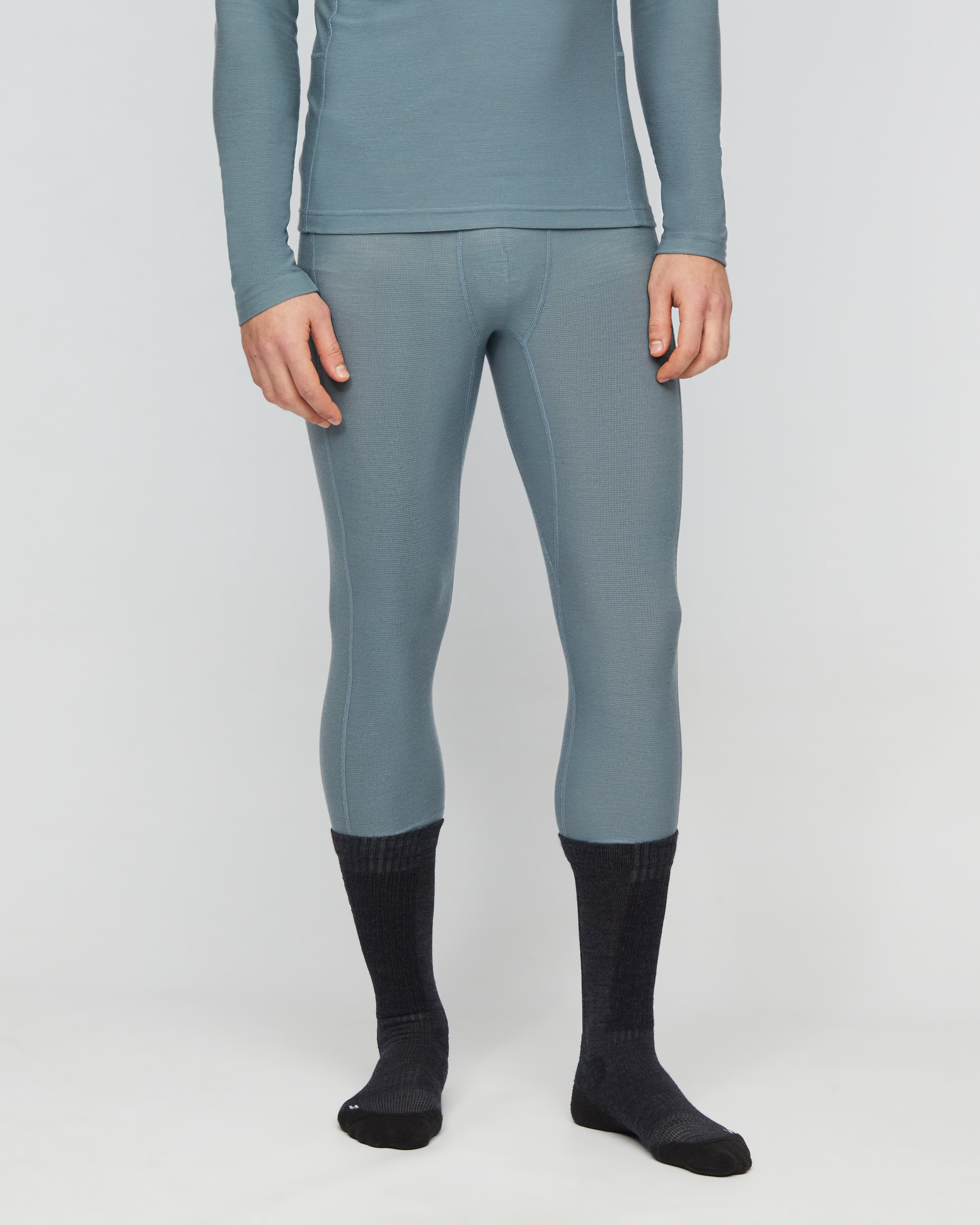 Mammut Tree Wool Thermal FL 3/4 Tights Men, strata - Strata - Model front view