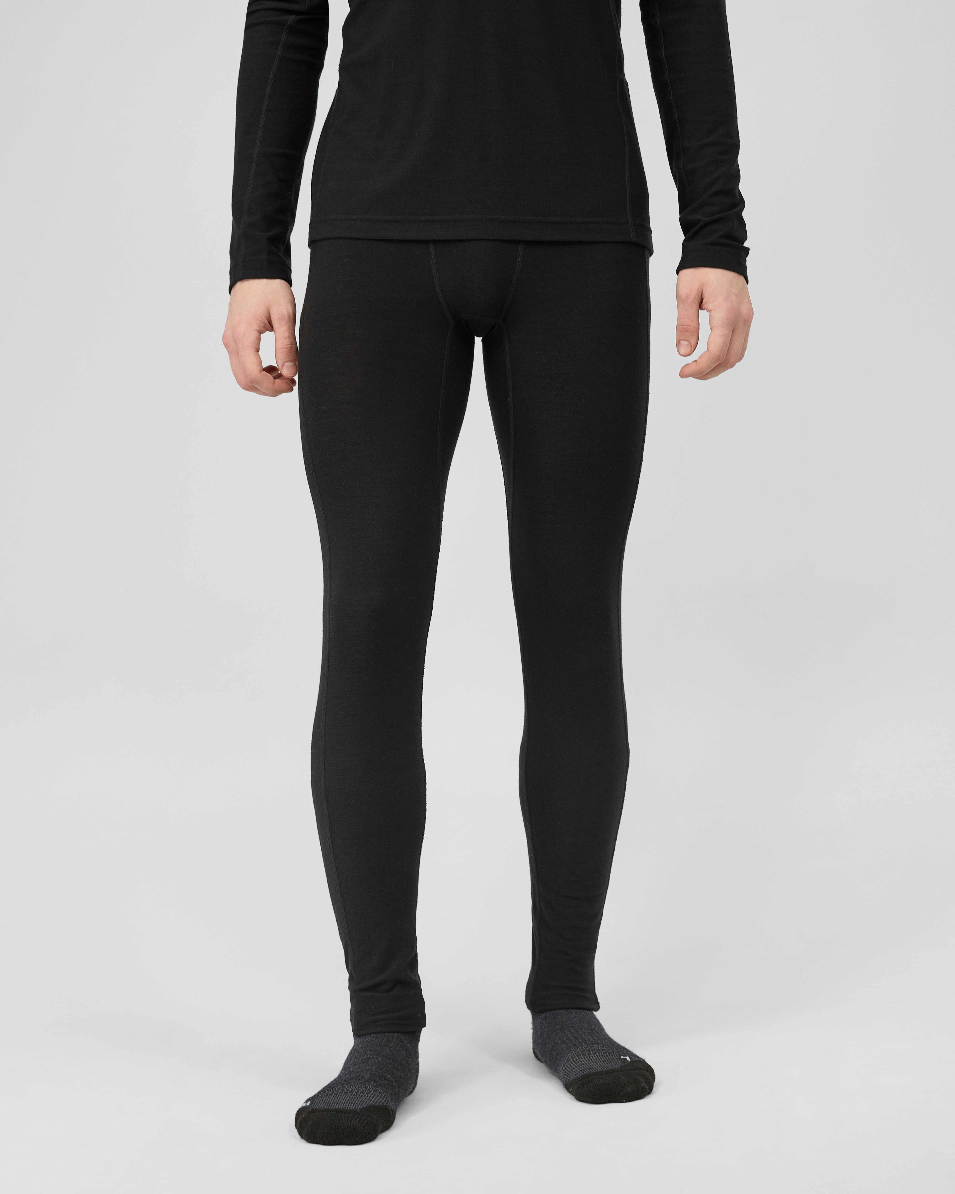 Mammut Tree Wool Thermal FL Tights Men, black - Black - Model front view