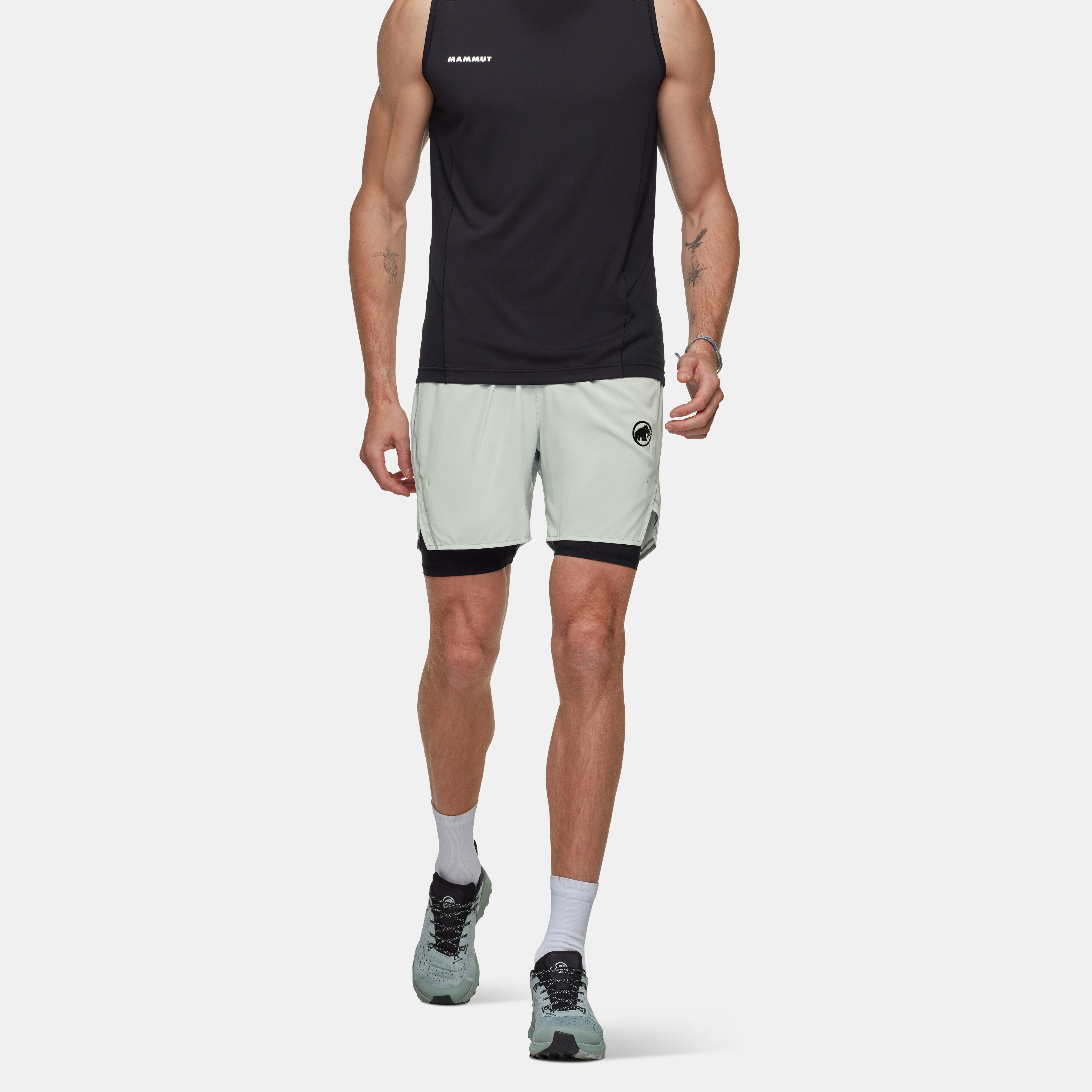 Mammut Aenergy TR 2 in 1 Shorts Men, silver sage-black - Silver sage-black