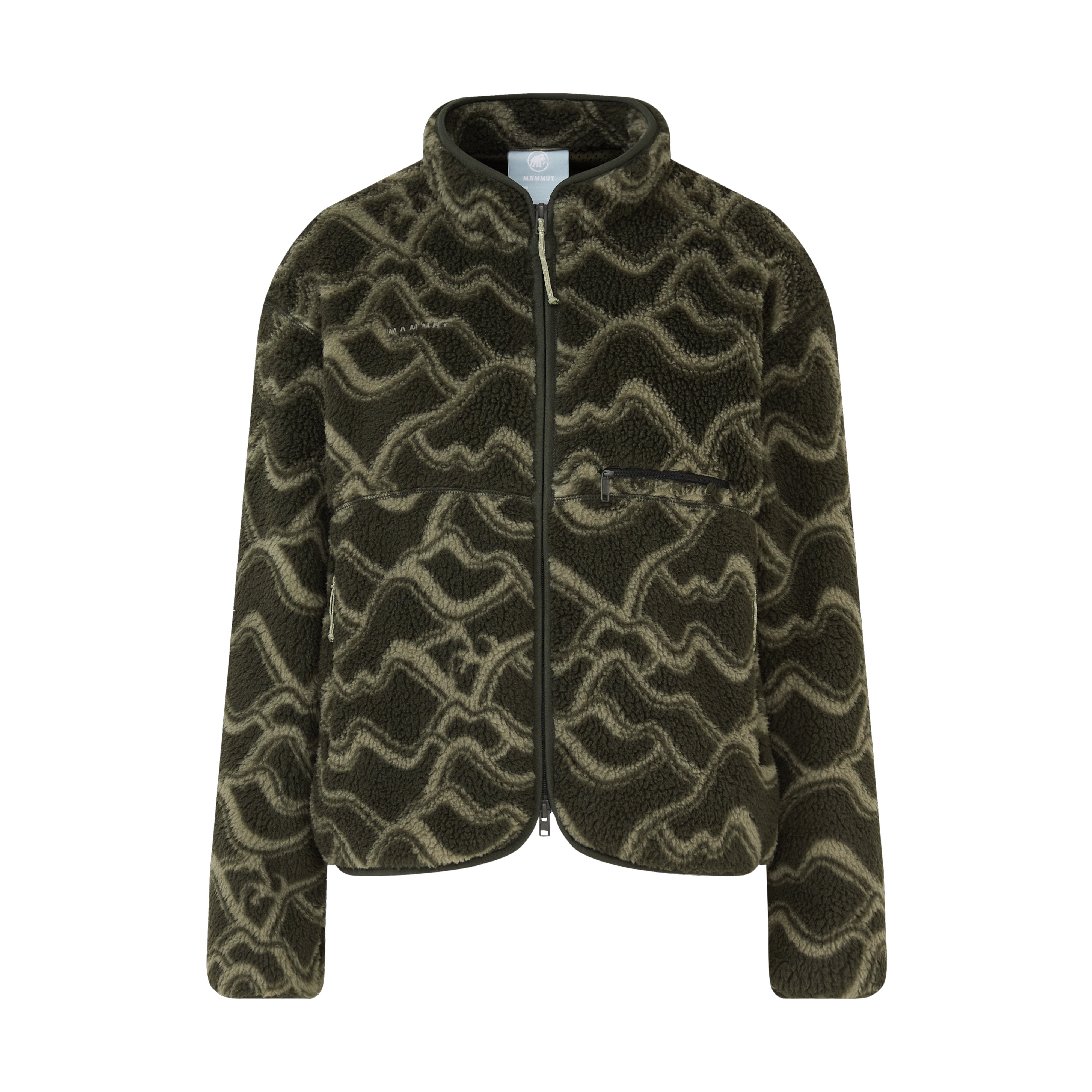 Mammut Valley ML Jacket Women - Creas black/Creas khaki - Thumbnail