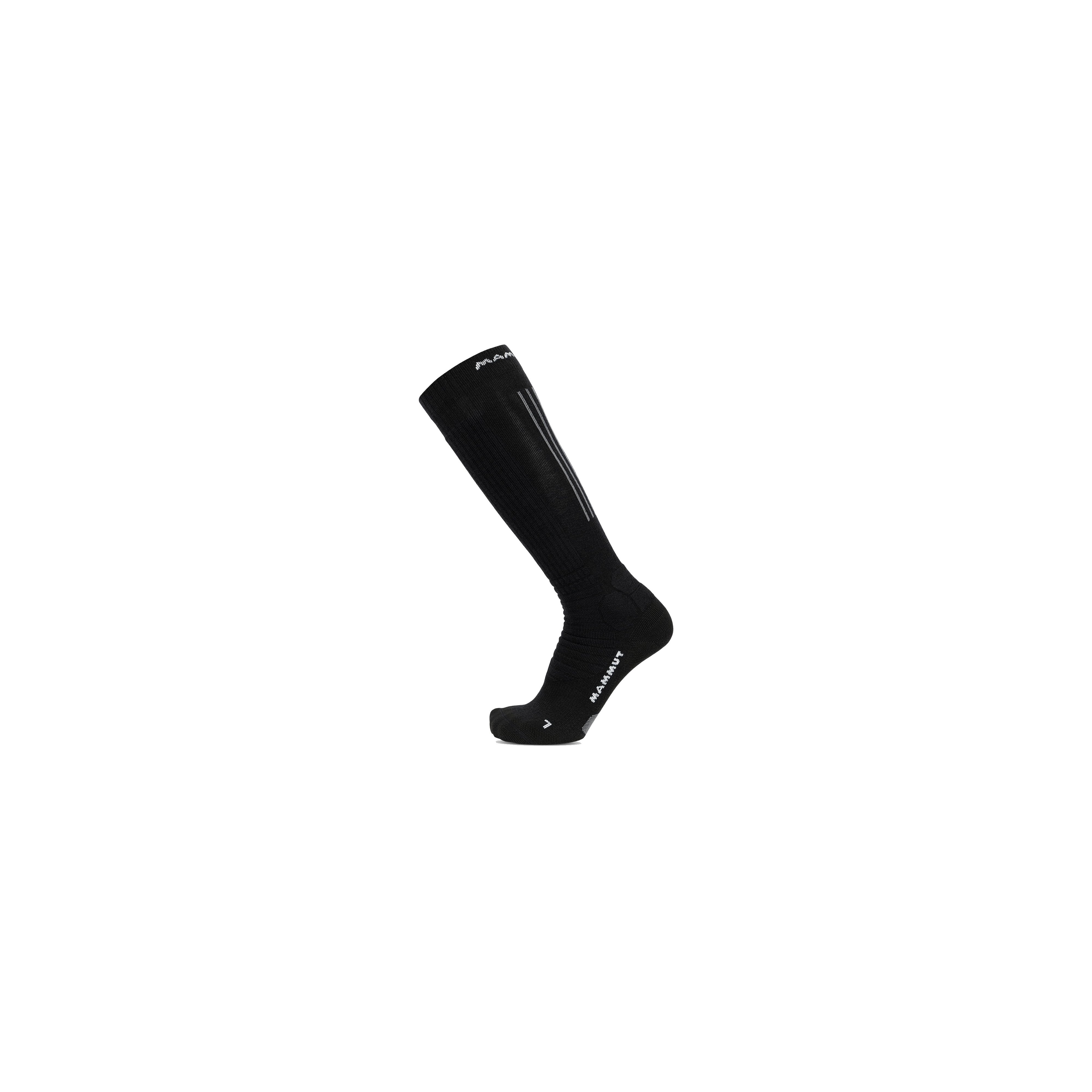 Mammut Ski Mountaineering Merino Knee Socks - Black-strata/Mammut red-black/Tschiel-white - Thumbnail