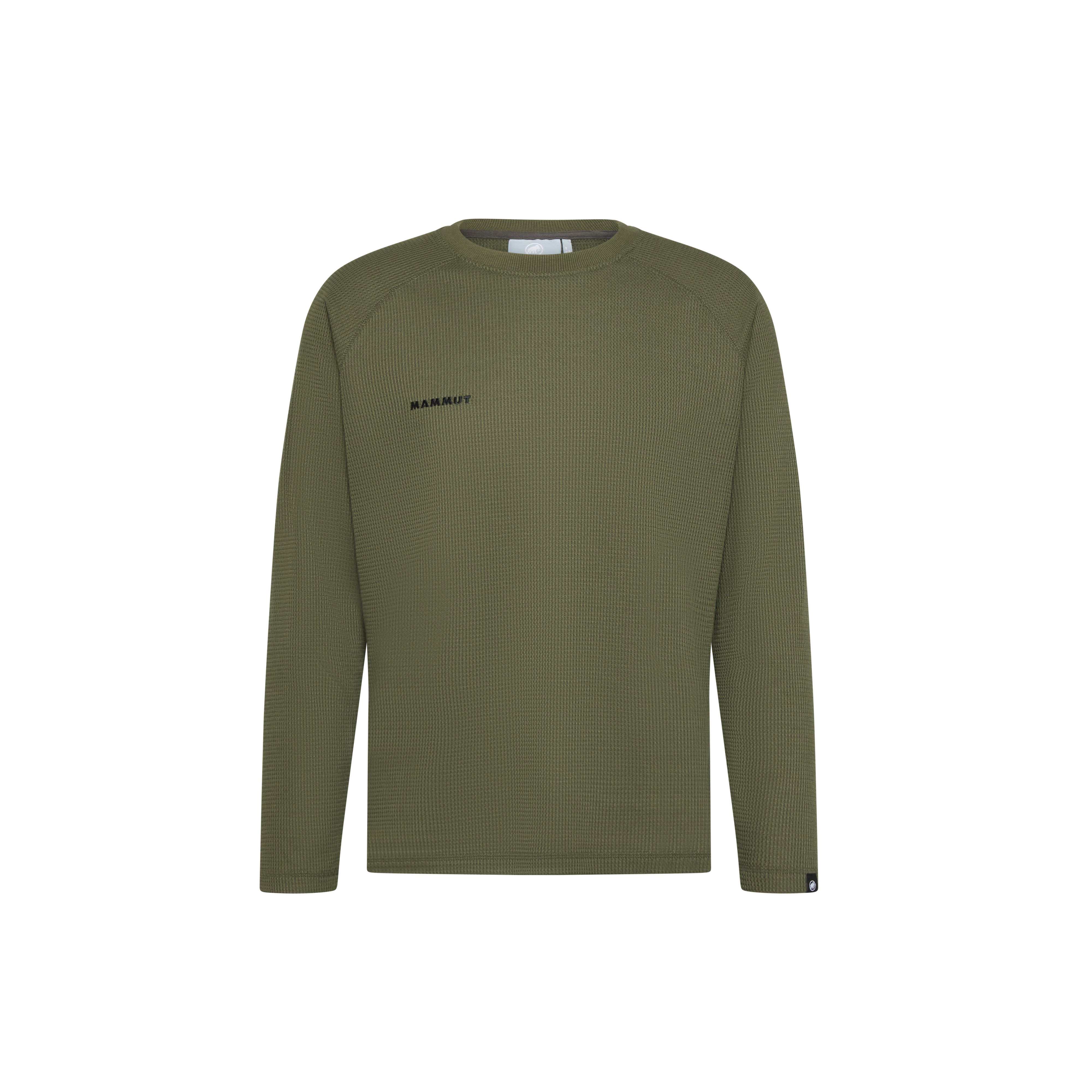 Mammut Innominata Waffle ML Crew Neck Men - Black/Autumn larice/Dark marsh - Thumbnail