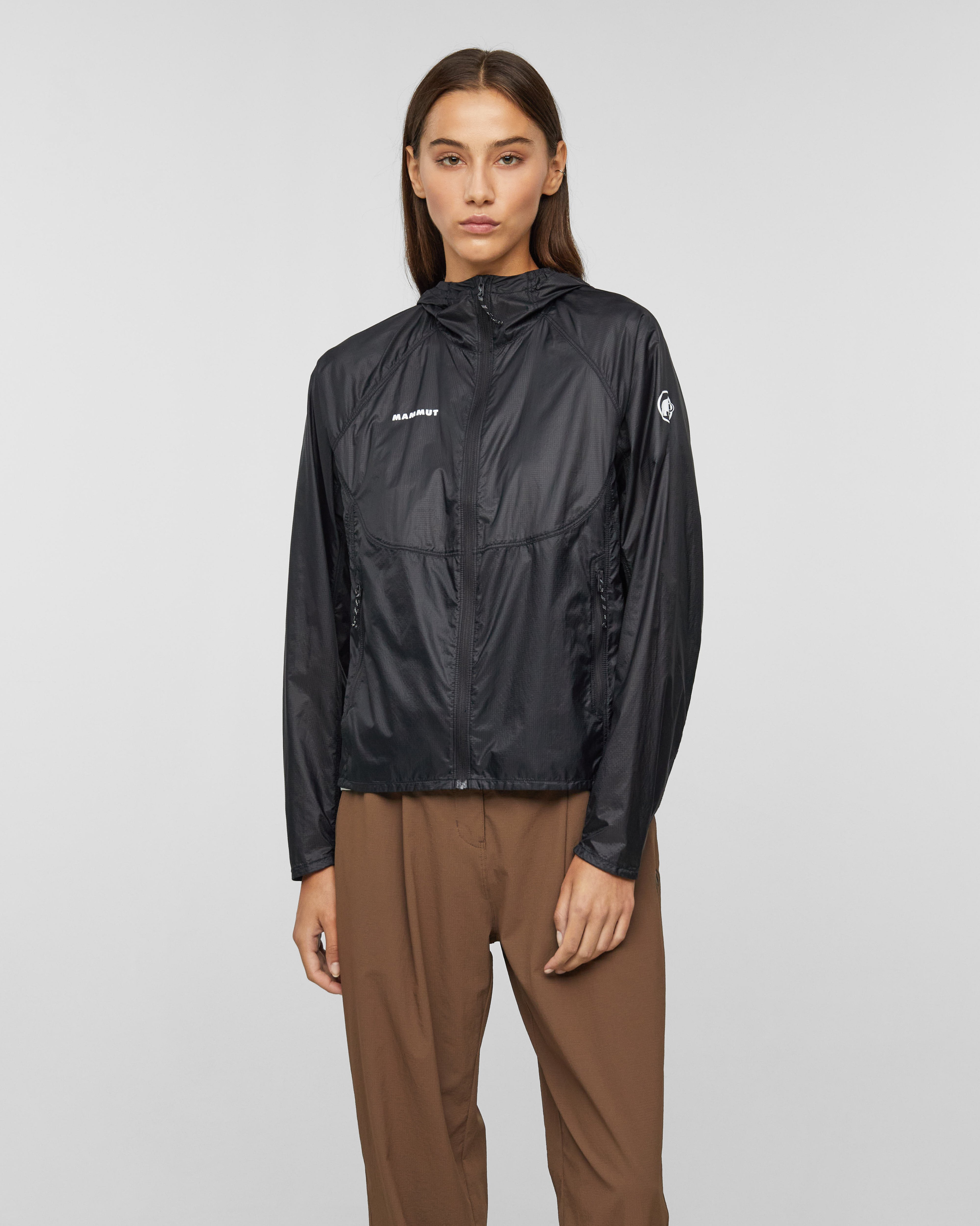 Mammut Valley Light WB Hooded Jacket Women, creas black - Creas black - Model front view