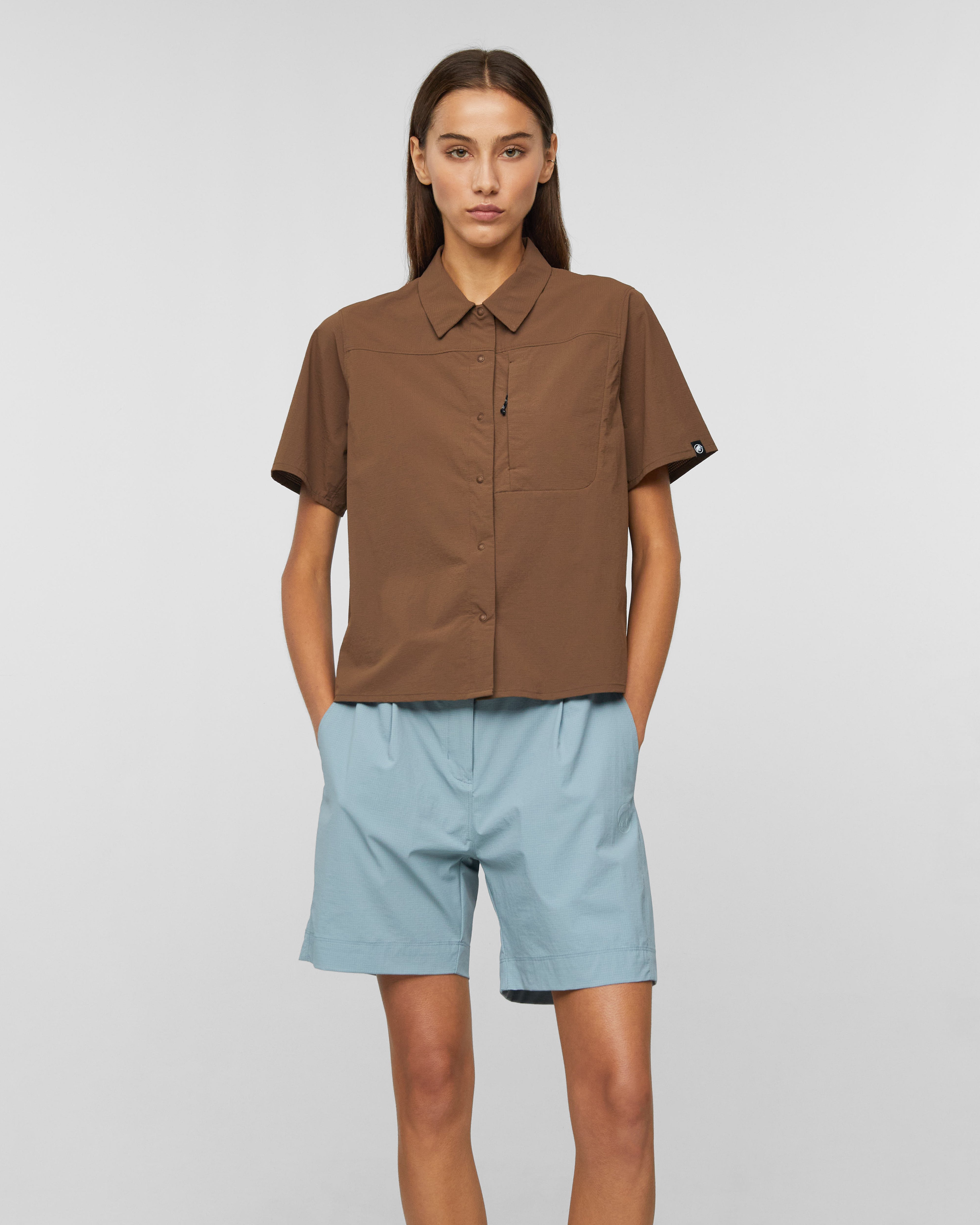 Mammut Valley Airdot Shirt Women, creas brown - Creas brown - Model front view