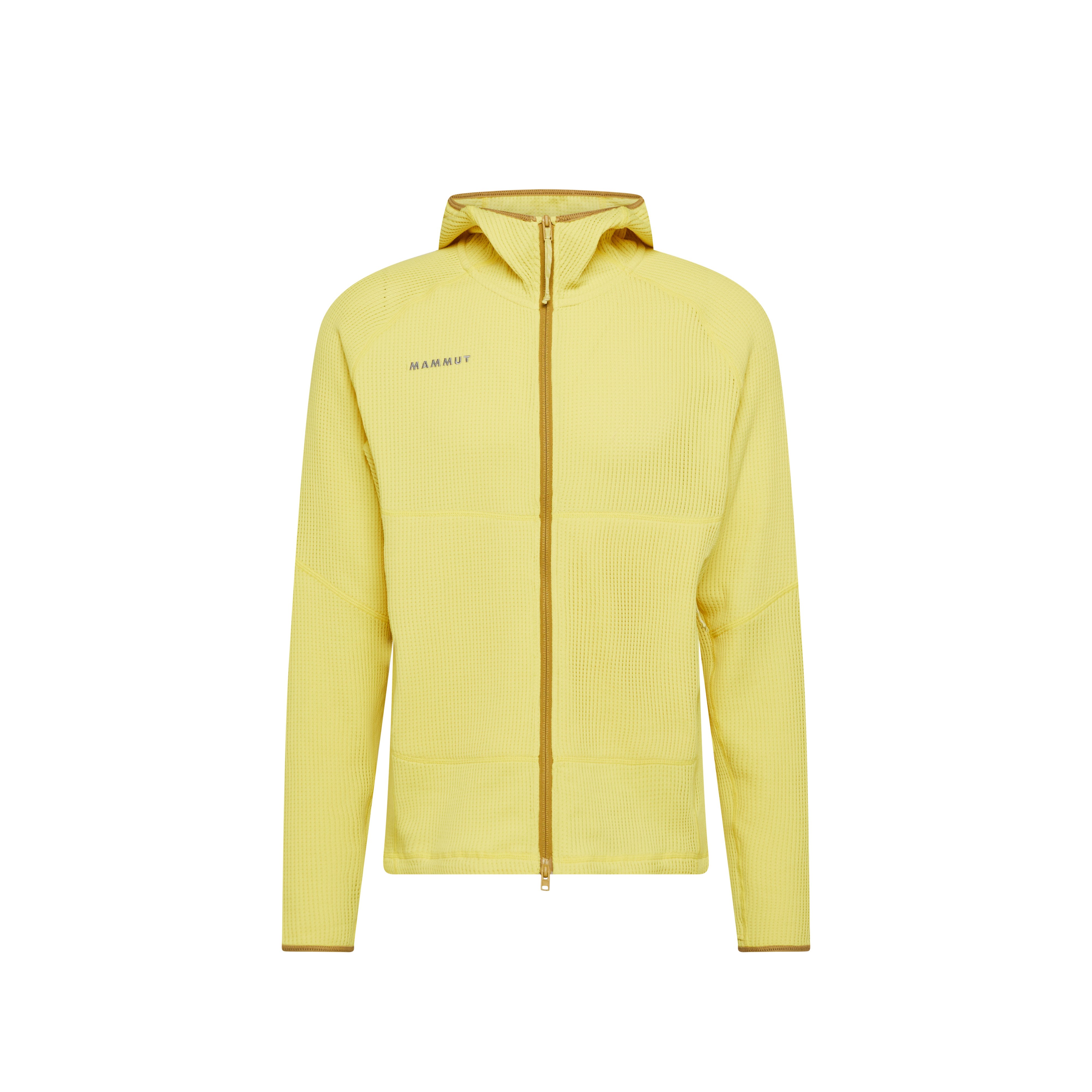 Mammut Valley Powerdry ML Hooded Jacket Men - Creas black/Creas yellow - Thumbnail