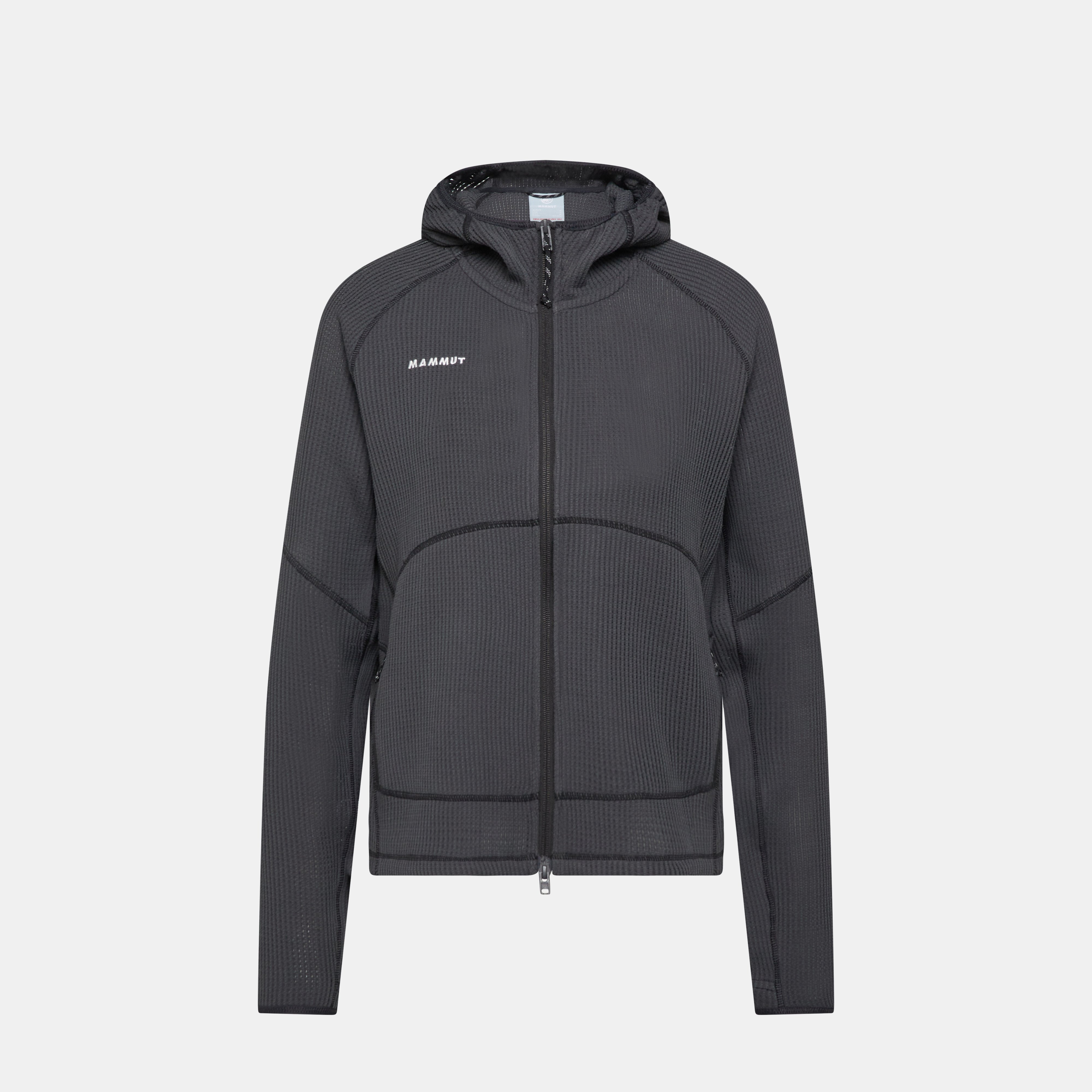 Mammut Valley Powerdry ML Hooded Jacket Women, creas black - Creas black - Main image