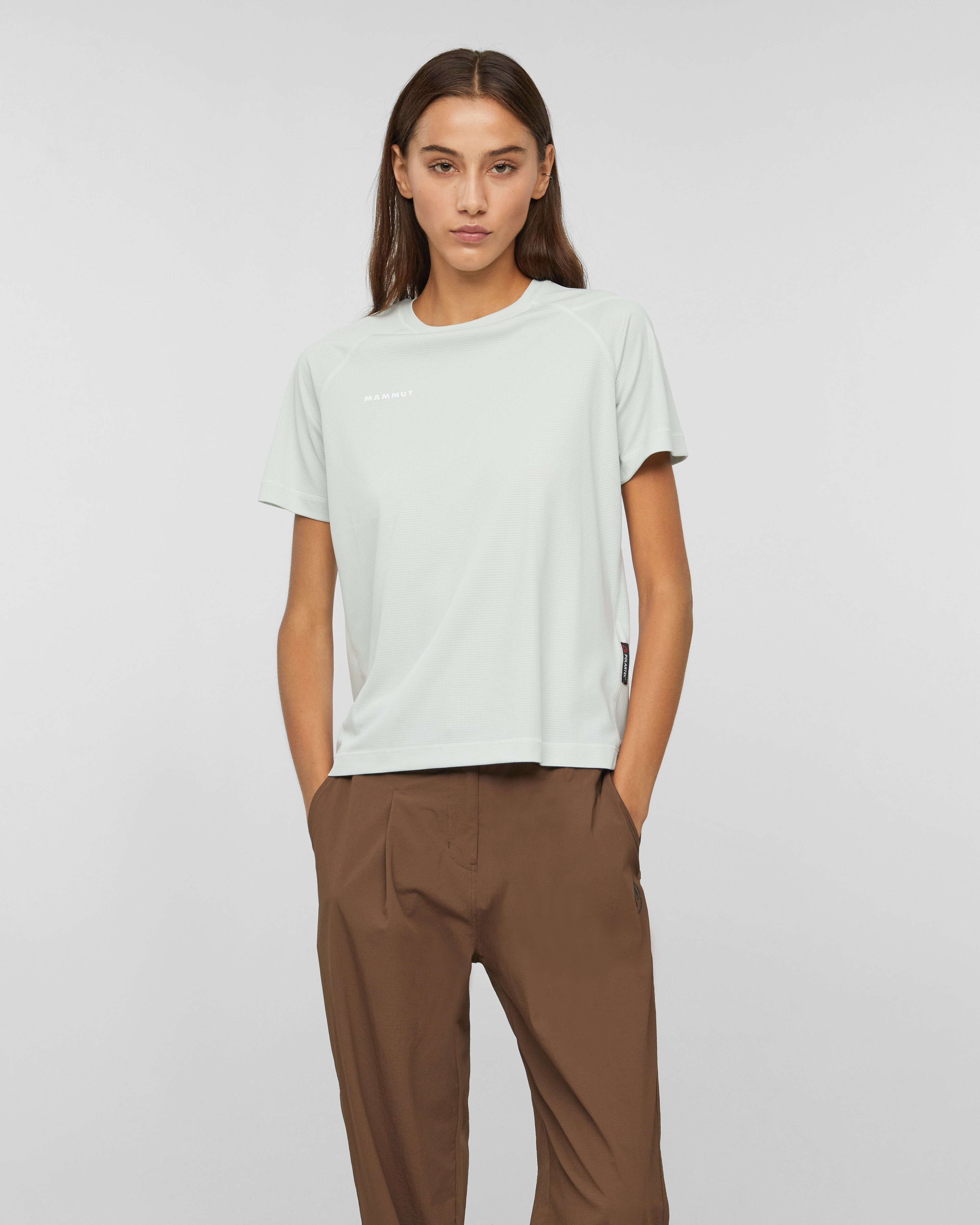 Mammut Valley Powerdry FL T-Shirt Women, creas mint - Creas mint - Model front view