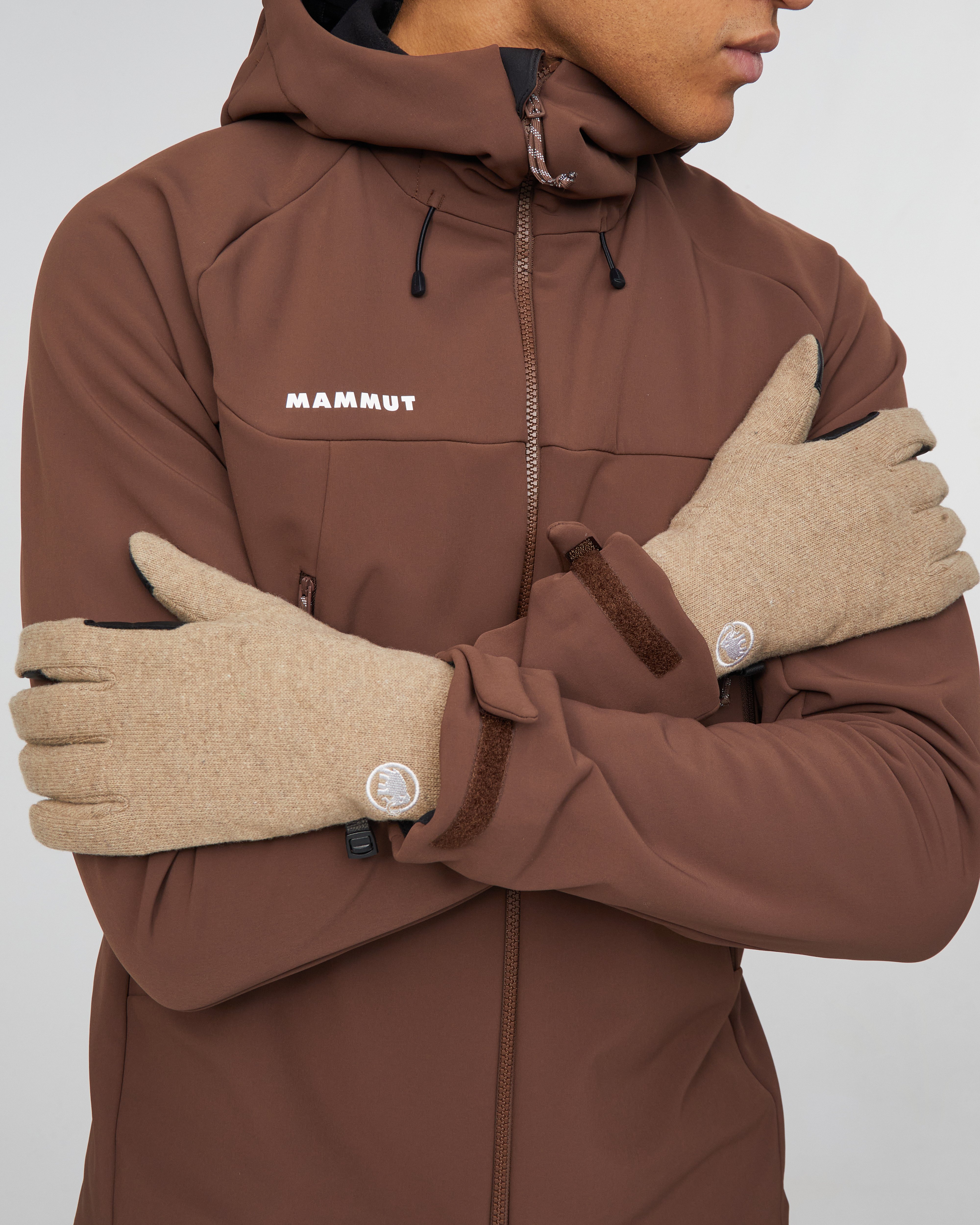 Mammut Passion Glove, sablun melange - Sablun melange - Model front view