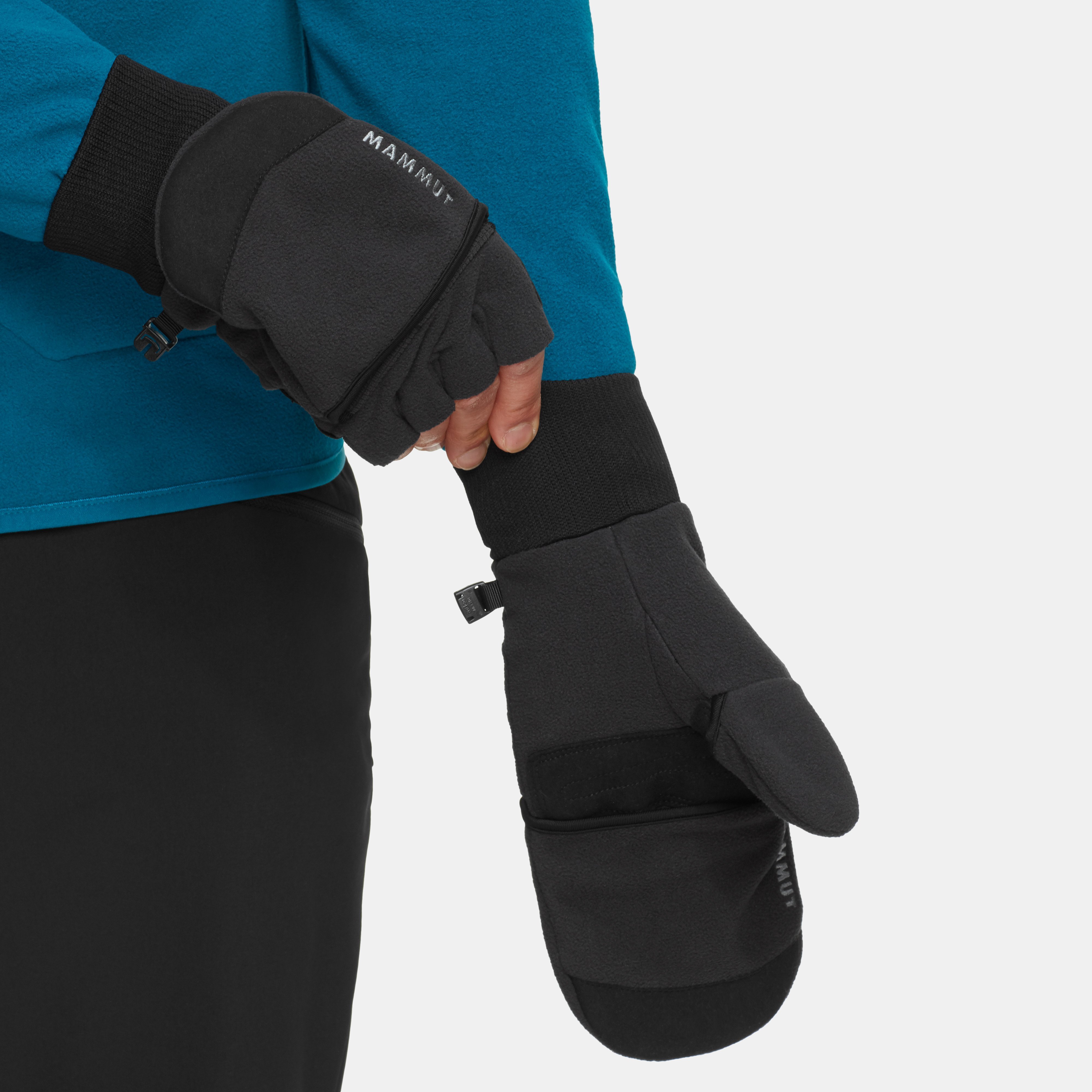 Mammut Shelter SO Convertible Mitten, black - Black