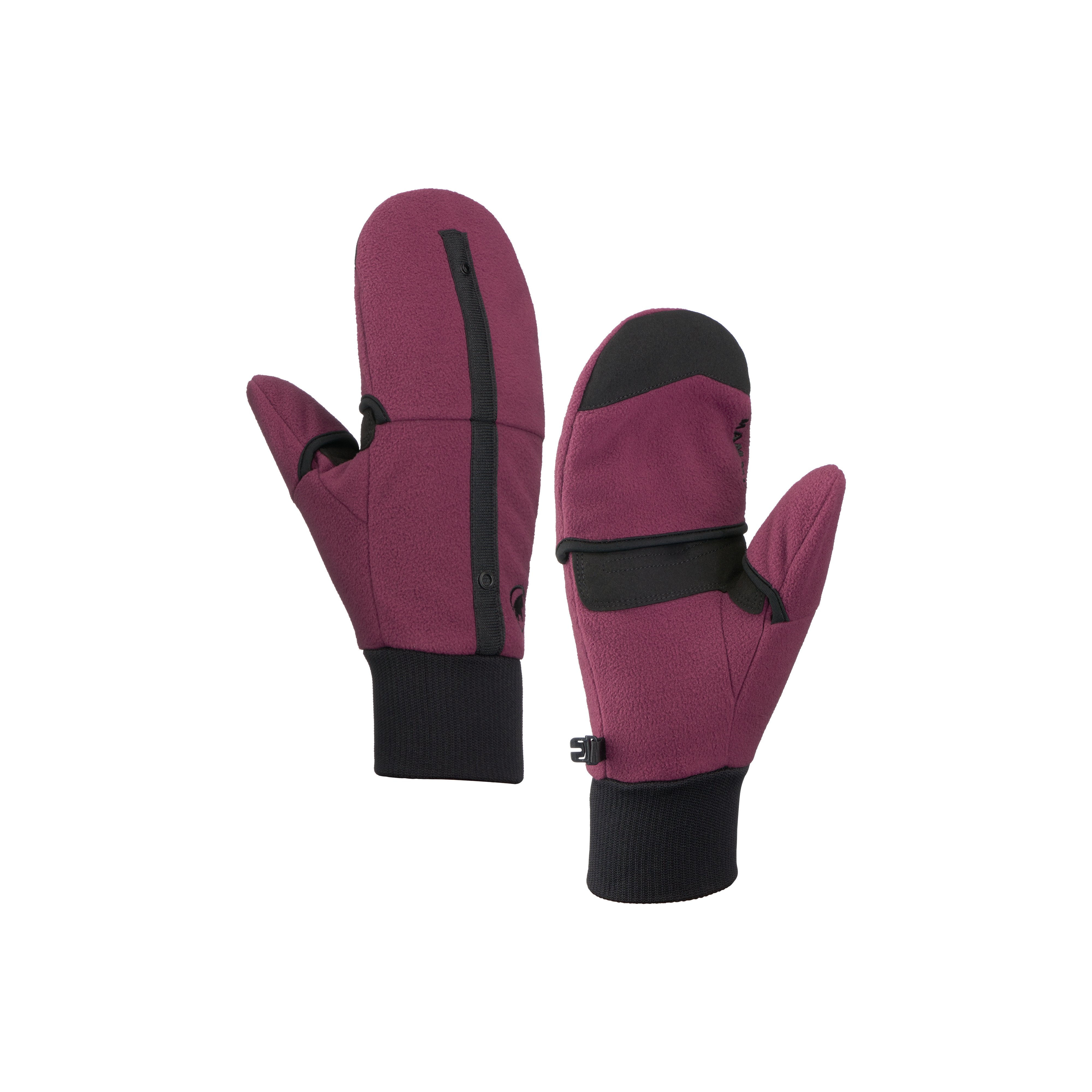 Mammut Shelter SO Convertible Mitten - Black/Vin-black/Dark mammut red - Thumbnail