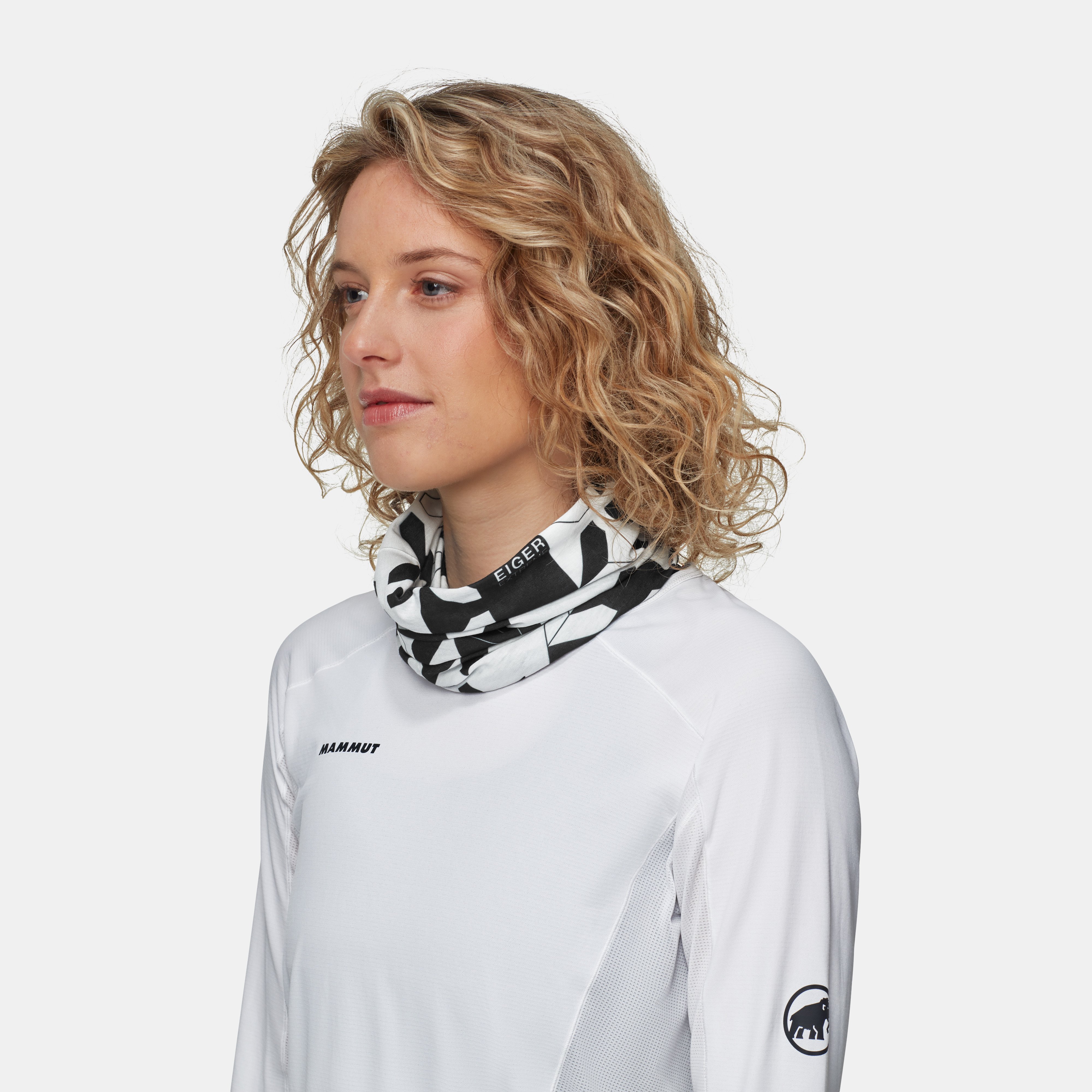 Mammut Mammut Neck Gaiter Eiger, black-white - Black-white
