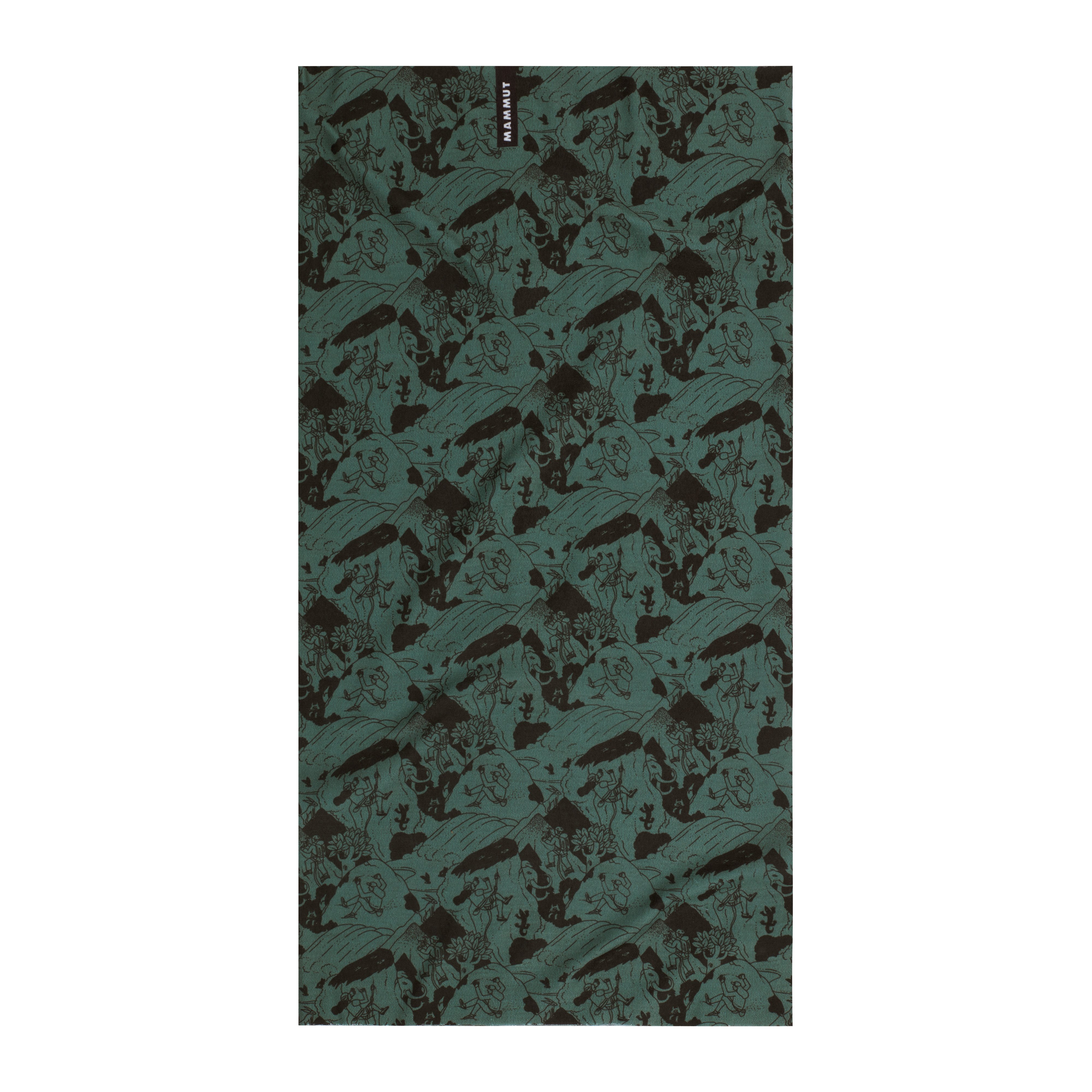 Mammut Neck Gaiter Climbing Scene - dark jade-black, one size product image