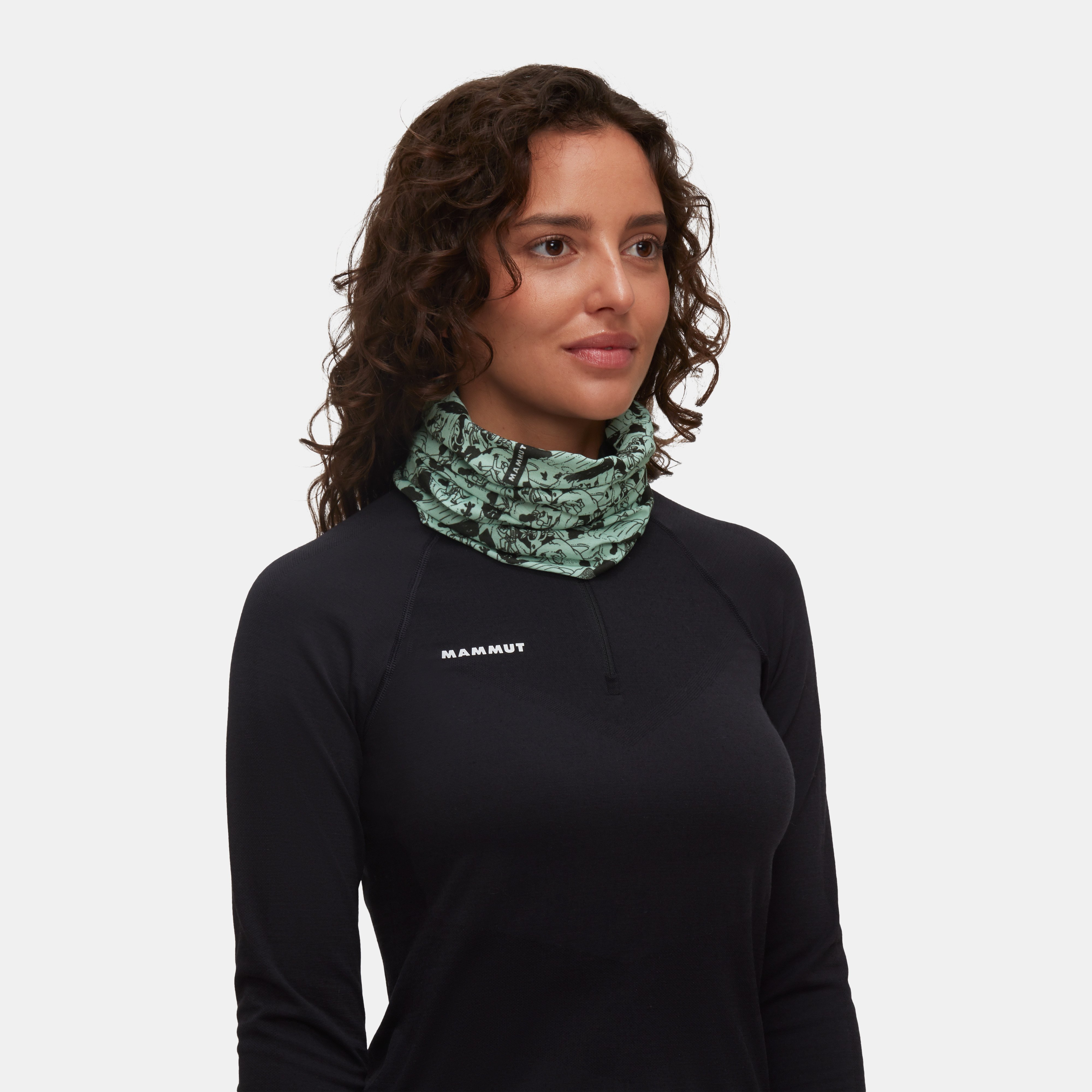 Mammut Mammut Neck Gaiter Climbing Scene, neo mint-black - Neo mint-black