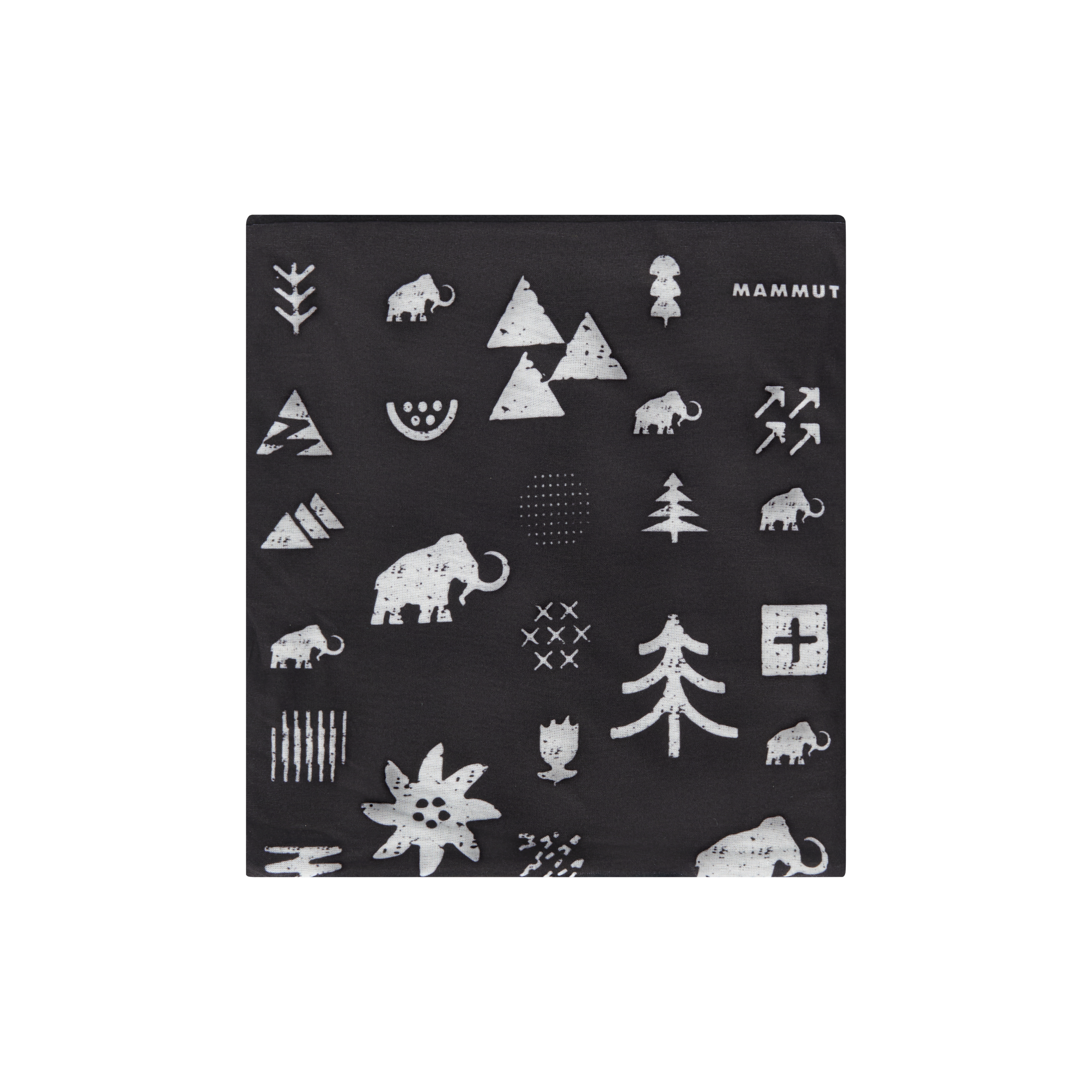 Mammut Fleece Neck Gaiter, black-white - Black-white