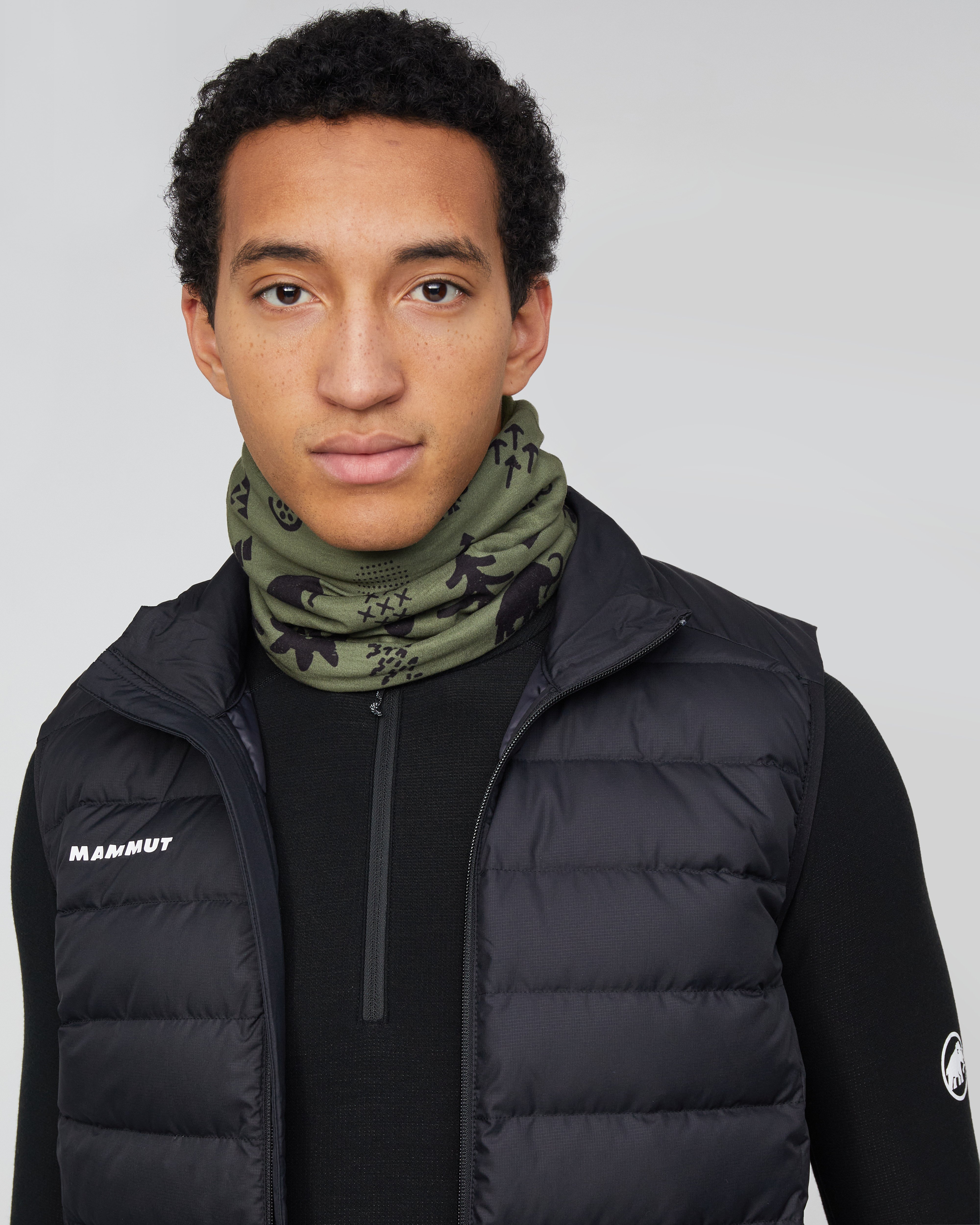Mammut Fleece Neck Gaiter, marsh - Marsh - Model front view