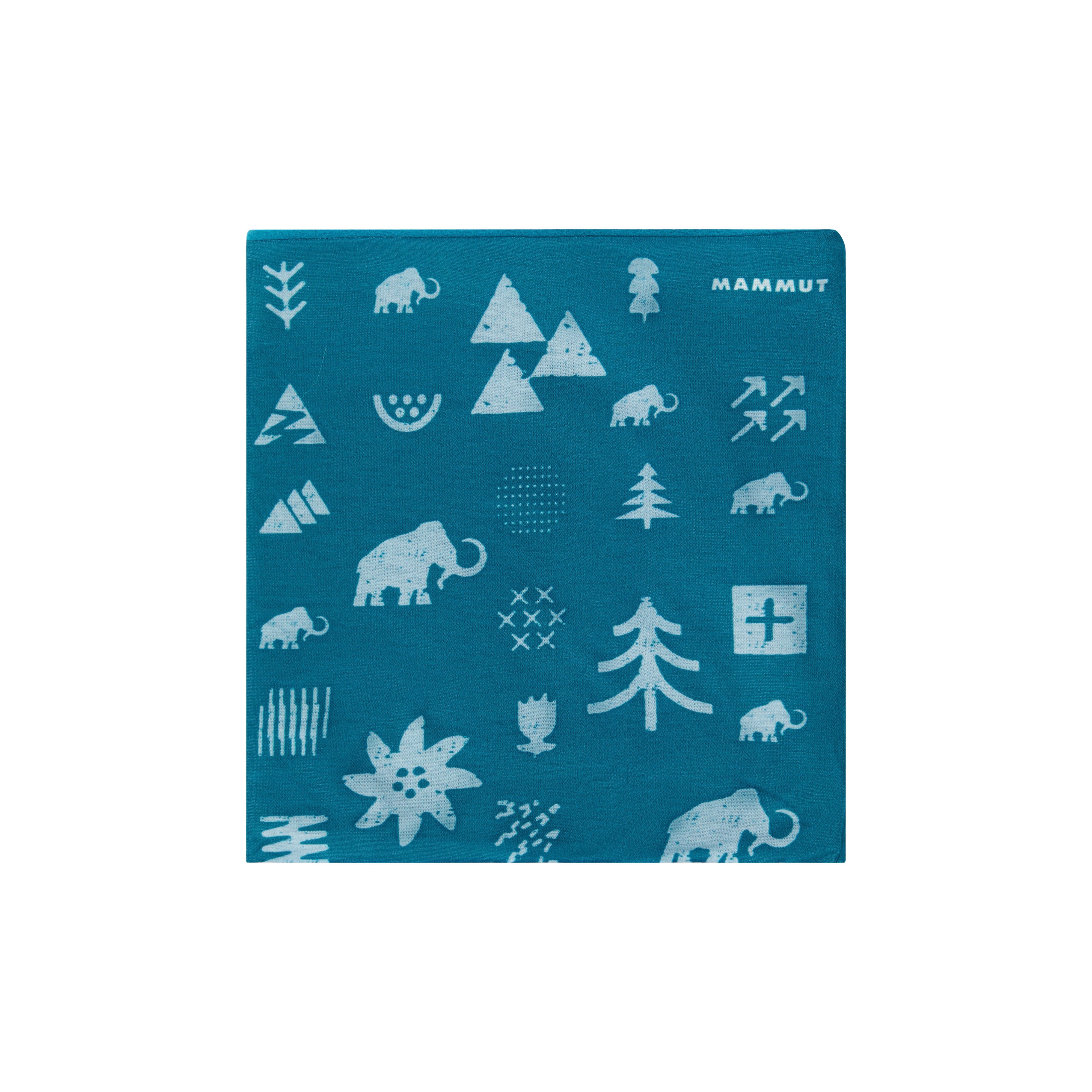Mammut Fleece Neck Gaiter - Black-white/Holunder/ paloja/Marsh/Deep teal - Thumbnail