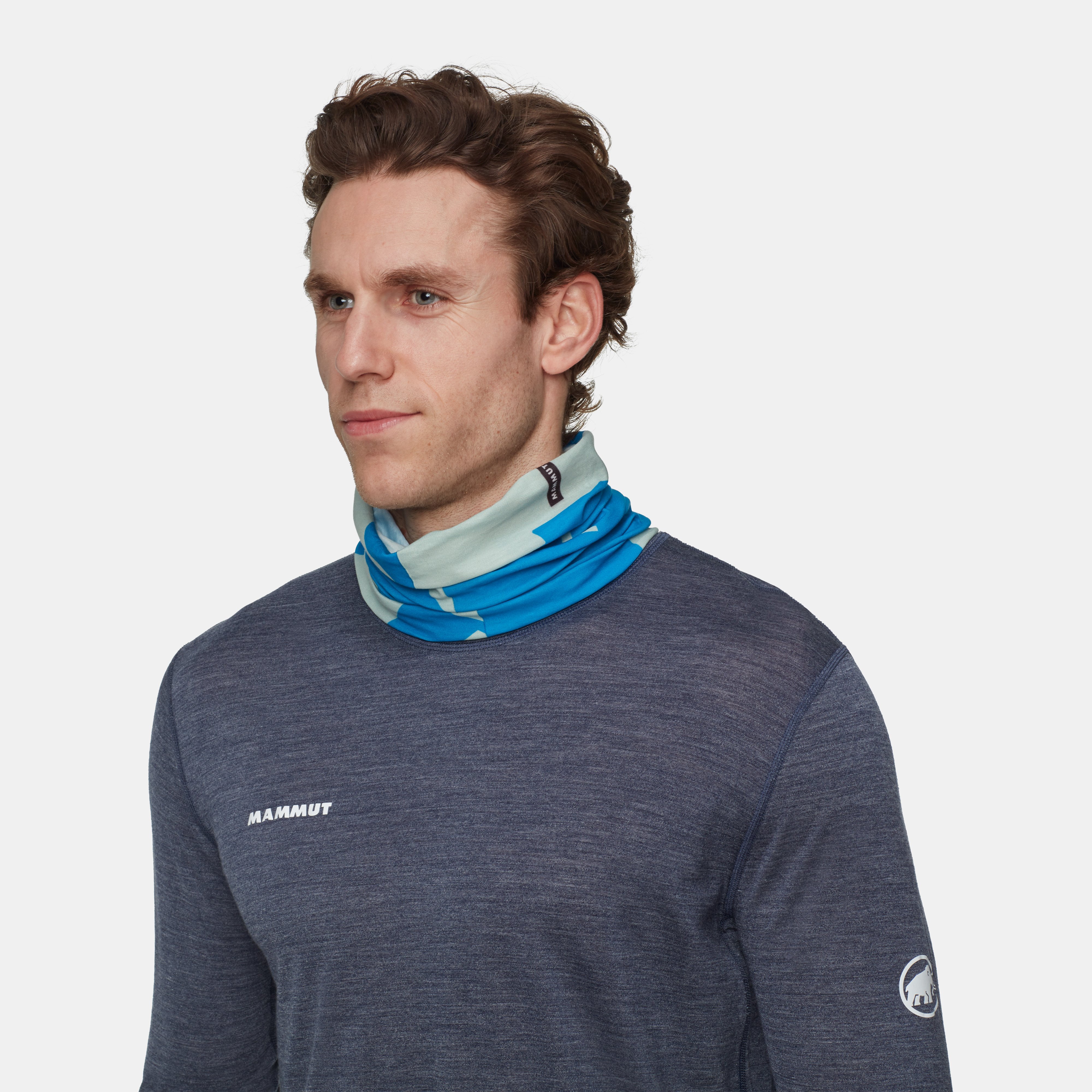 Mammut Mammut Neck Gaiter Logo, glacier blue-silver sage - Glacier blue-silver sage
