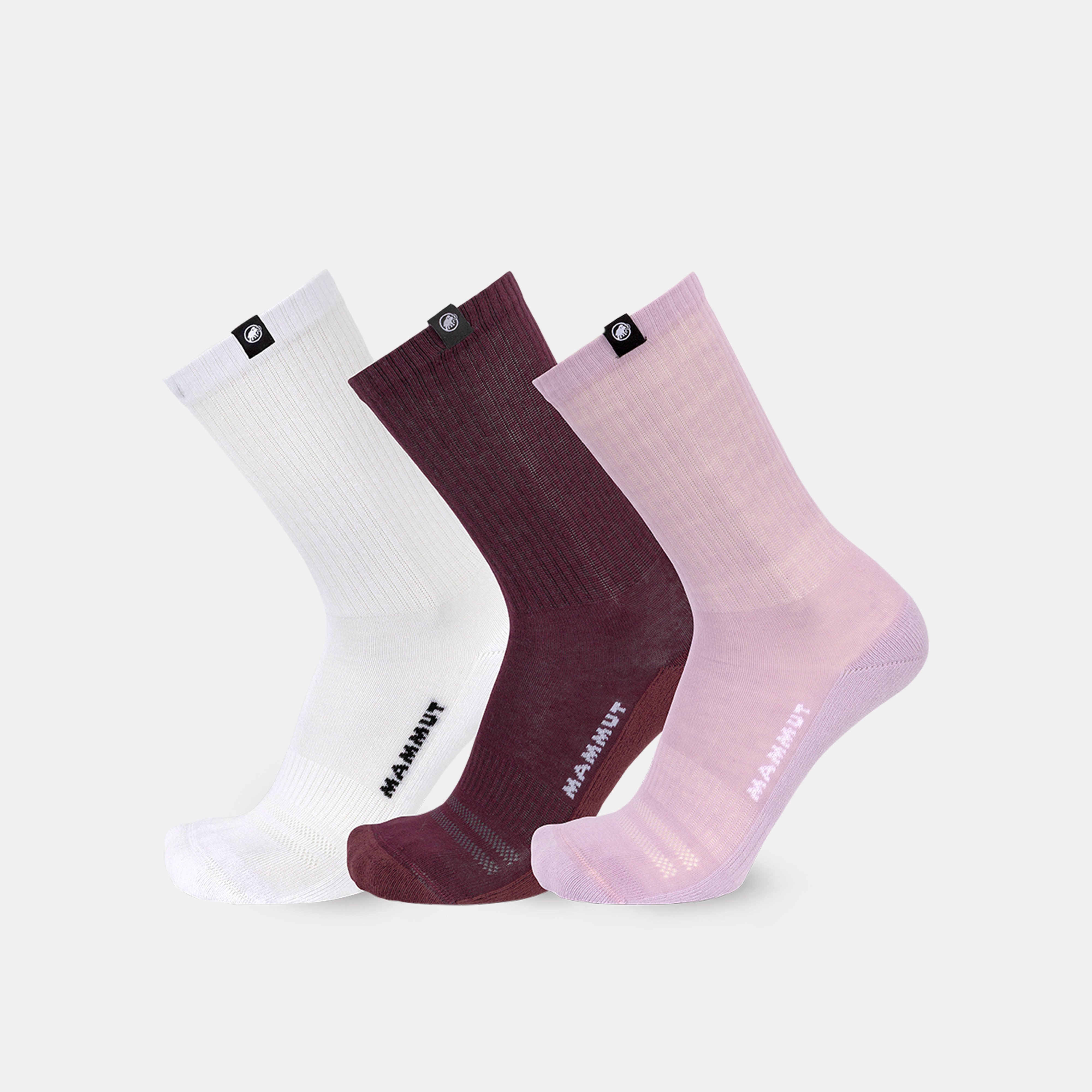 Mammut Everyday Crew Socks 3 Pack, white-vin-alpine calamint - White-vin-alpine calamint