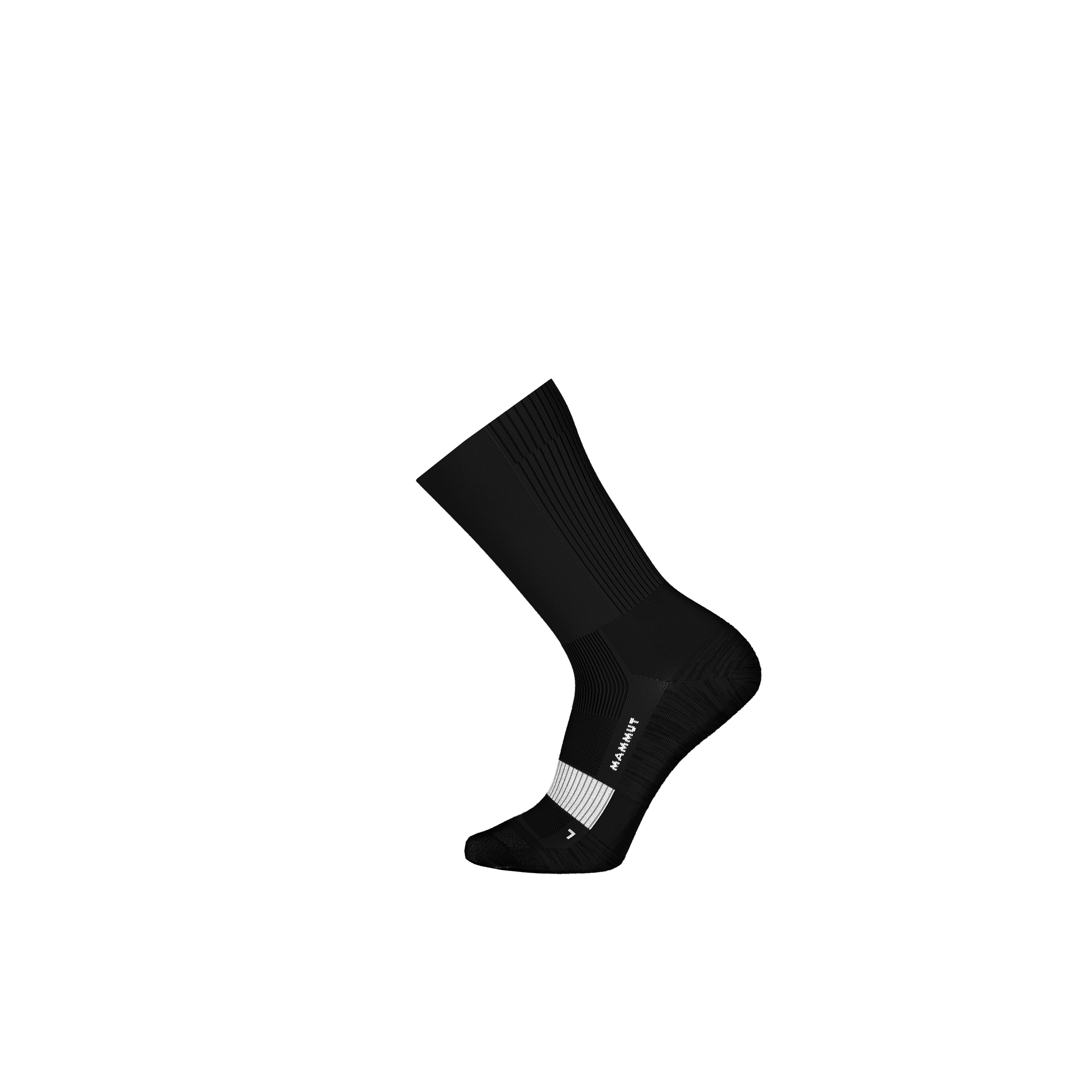 All-Mountain Targeted Cushion Merino Crew Socks, black-white thumbnail