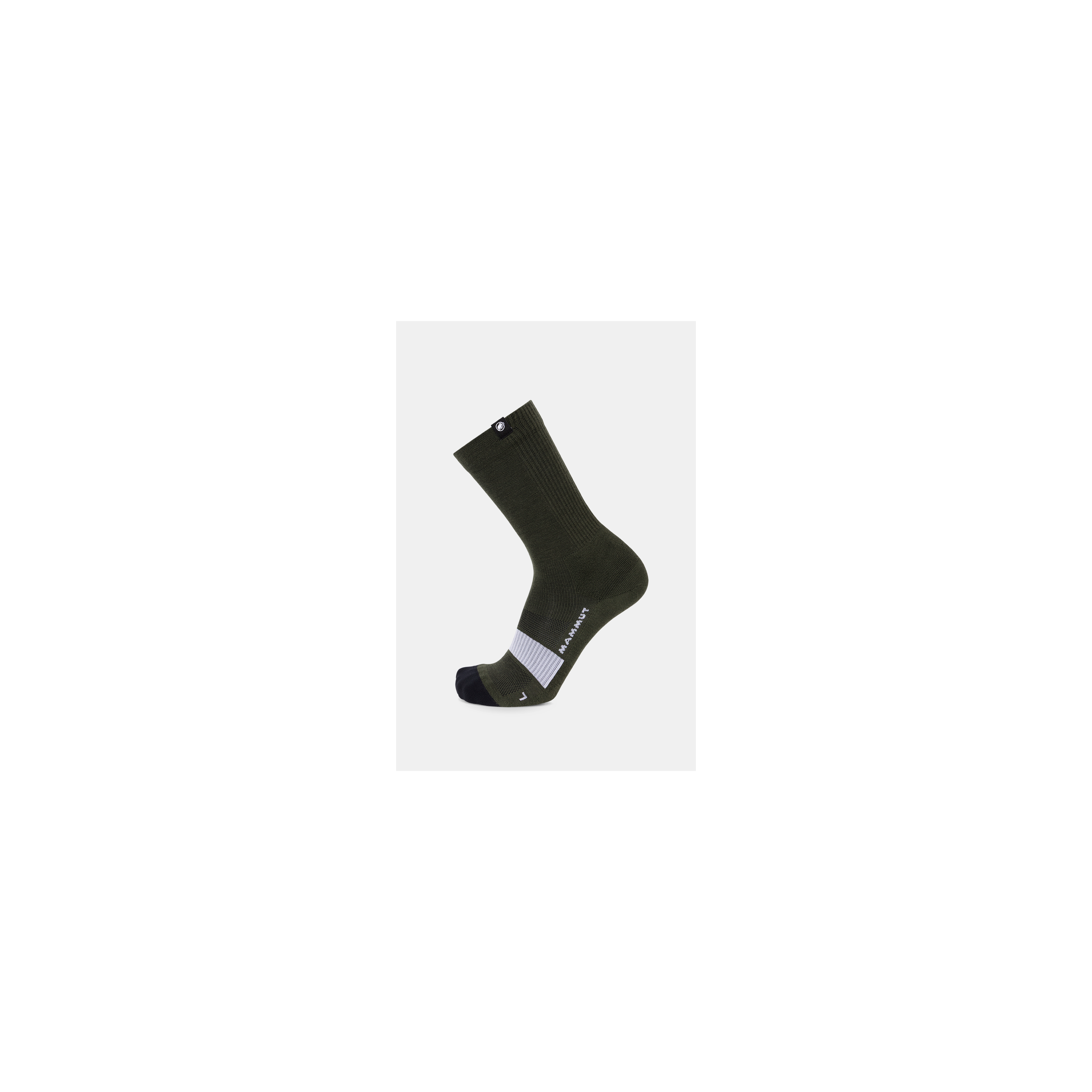 Mammut All-Mountain Targeted Cushion Merino Crew Socks, dark marsh-white - Dark marsh-white - Thumbnail